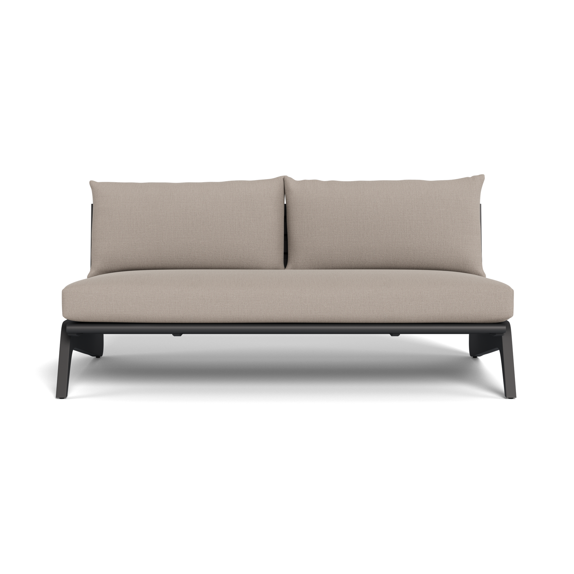 MLB Aluminum 2 Seat Armless Sofa