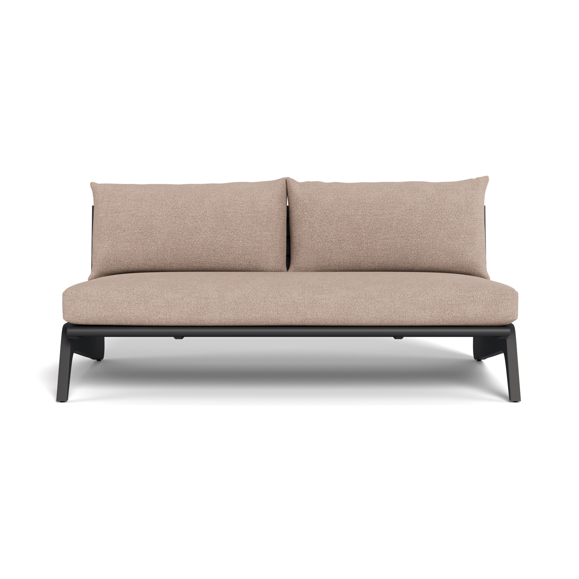 MLB Aluminum 2 Seat Armless Sofa