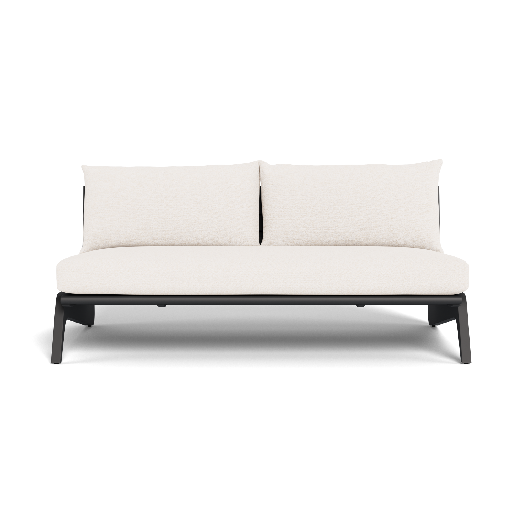 MLB Aluminum 2 Seat Armless Sofa