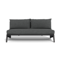 MLB Aluminum 2 Seat Armless Sofa
