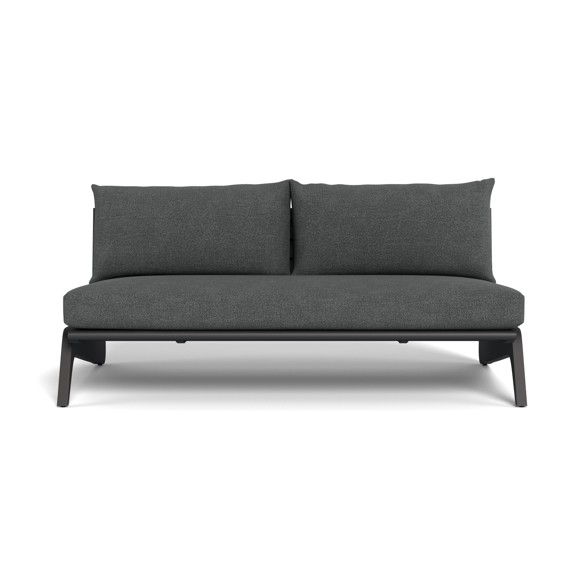 MLB Aluminum 2 Seat Armless Sofa