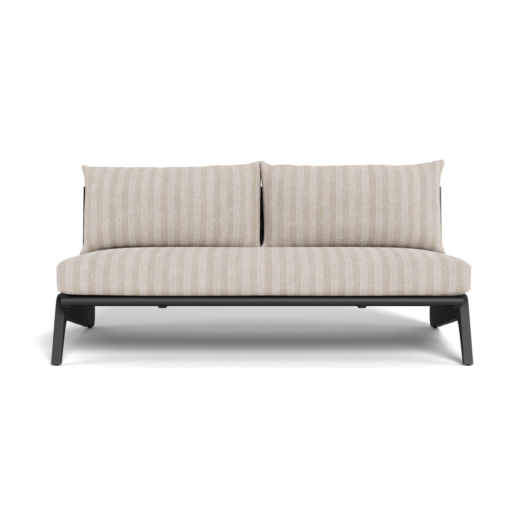 MLB Aluminum 2 Seat Armless Sofa