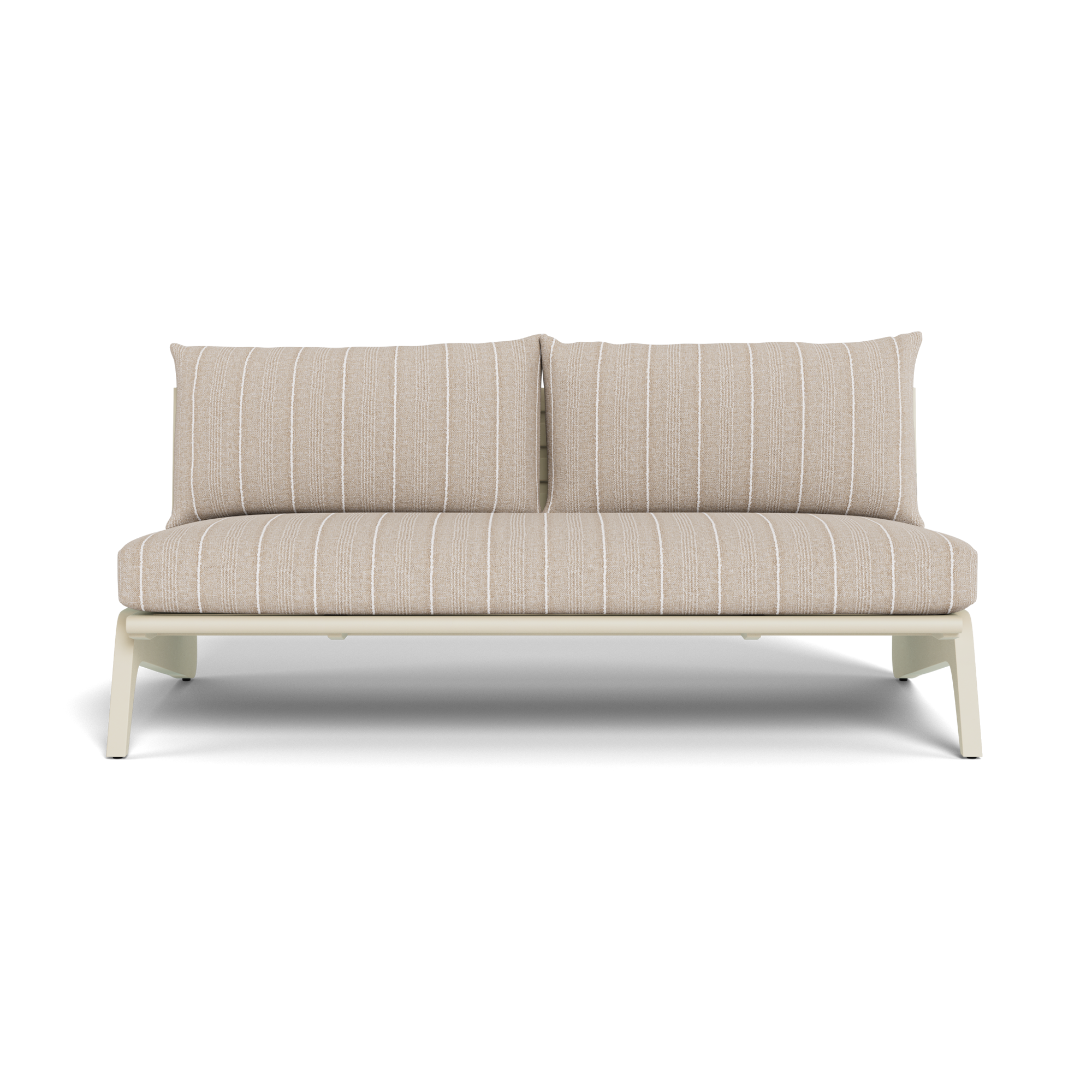 MLB Aluminum 2 Seat Armless Sofa