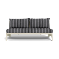 MLB Aluminum 2 Seat Armless Sofa