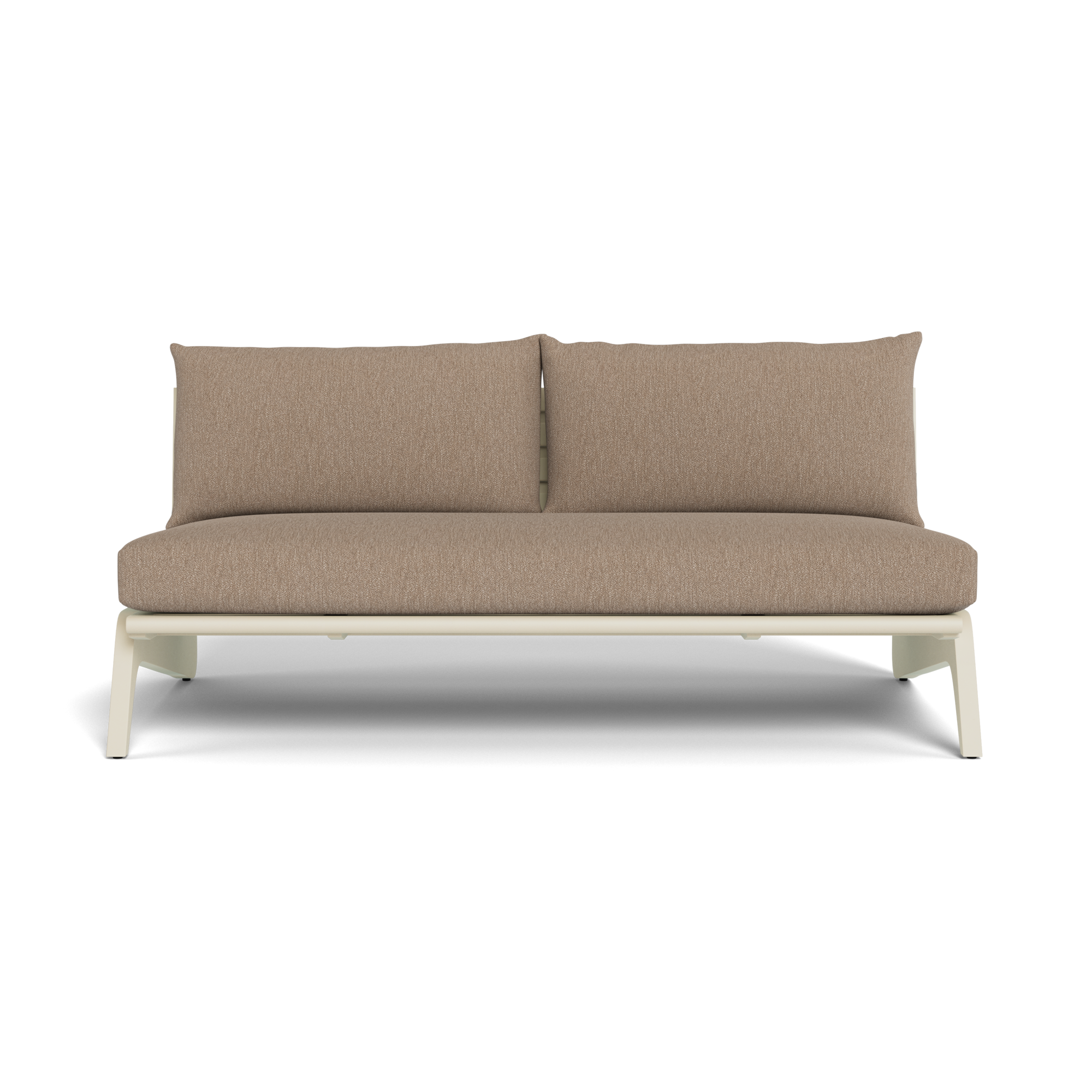 MLB Aluminum 2 Seat Armless Sofa