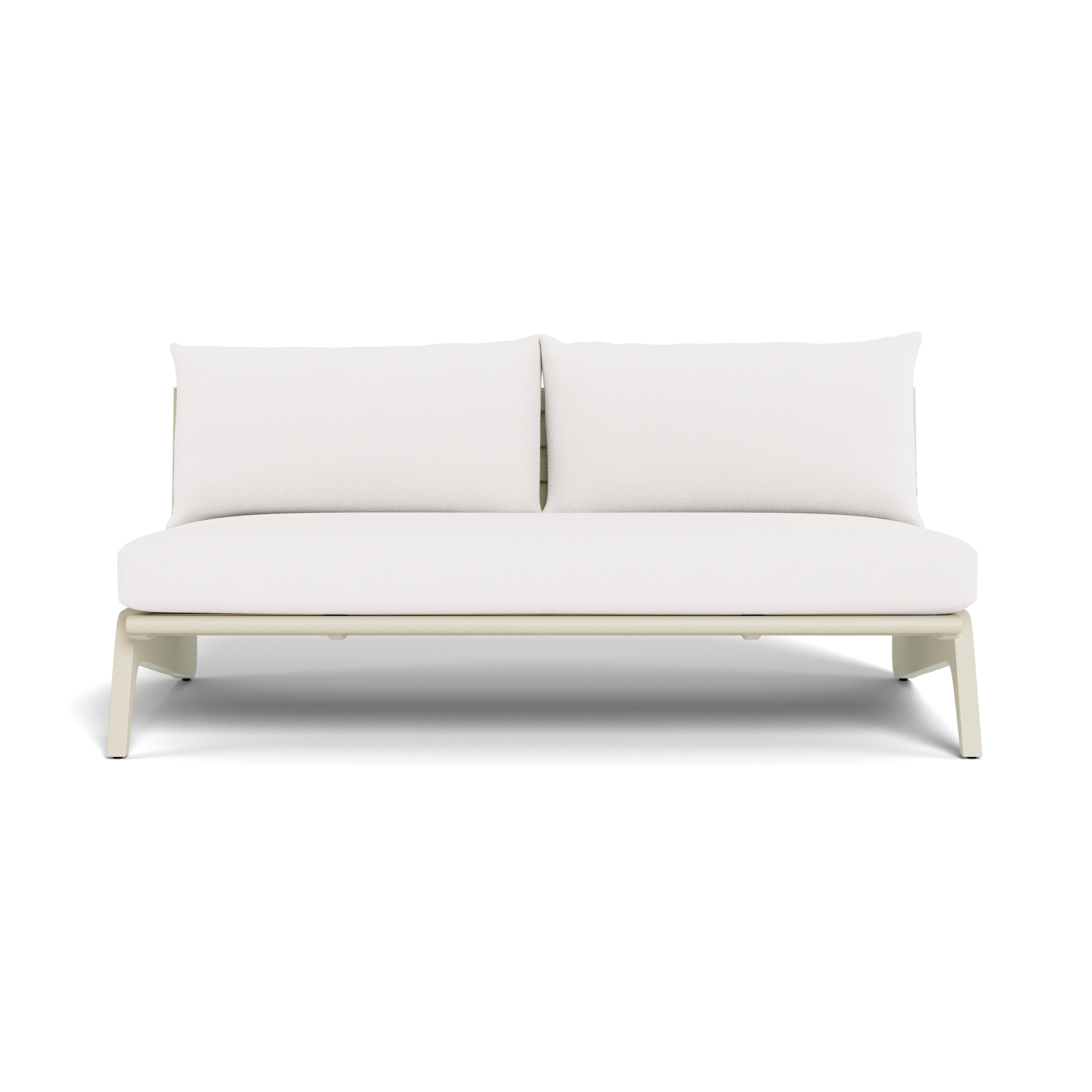 MLB Aluminum 2 Seat Armless Sofa