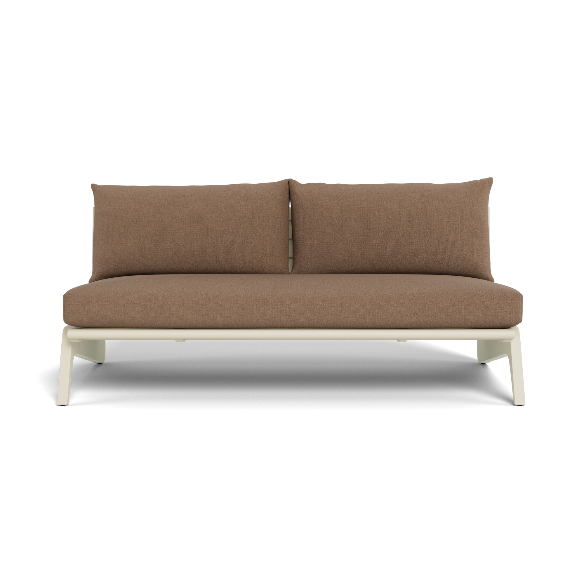 MLB Aluminum 2 Seat Armless Sofa