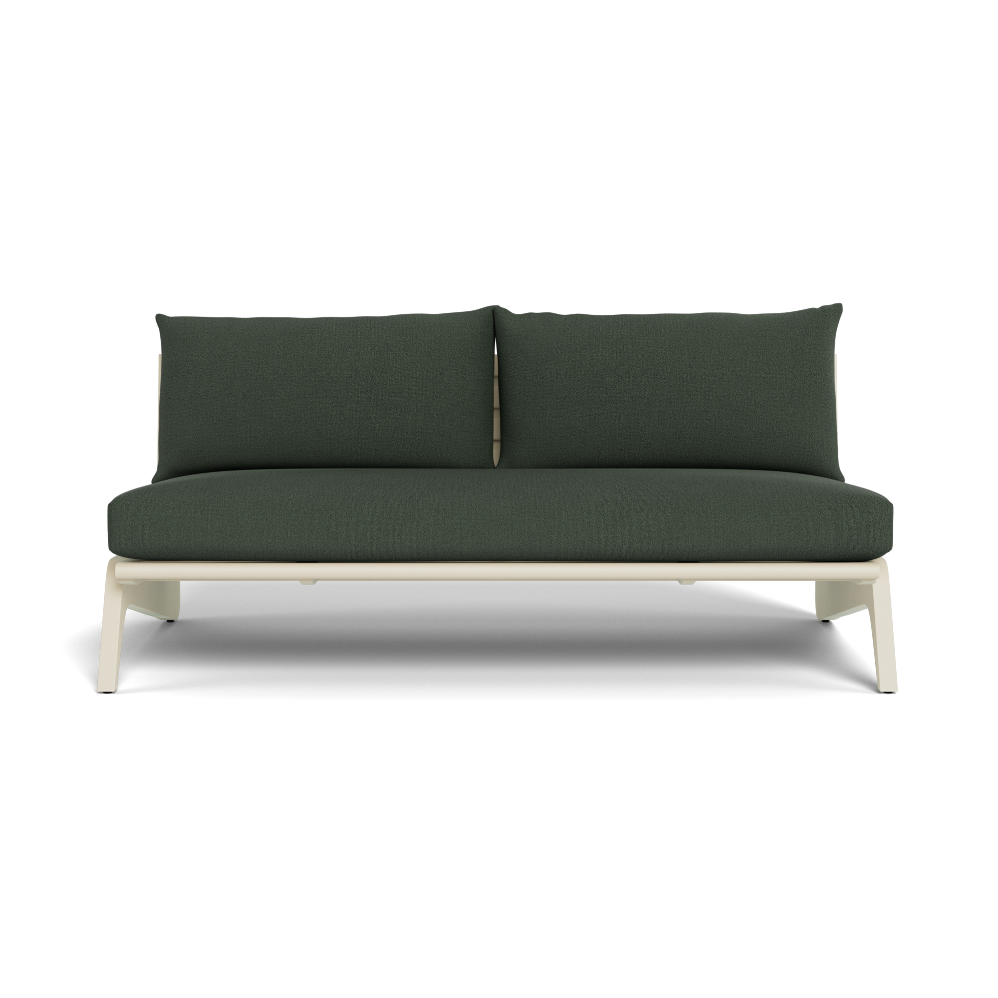 MLB Aluminum 2 Seat Armless Sofa