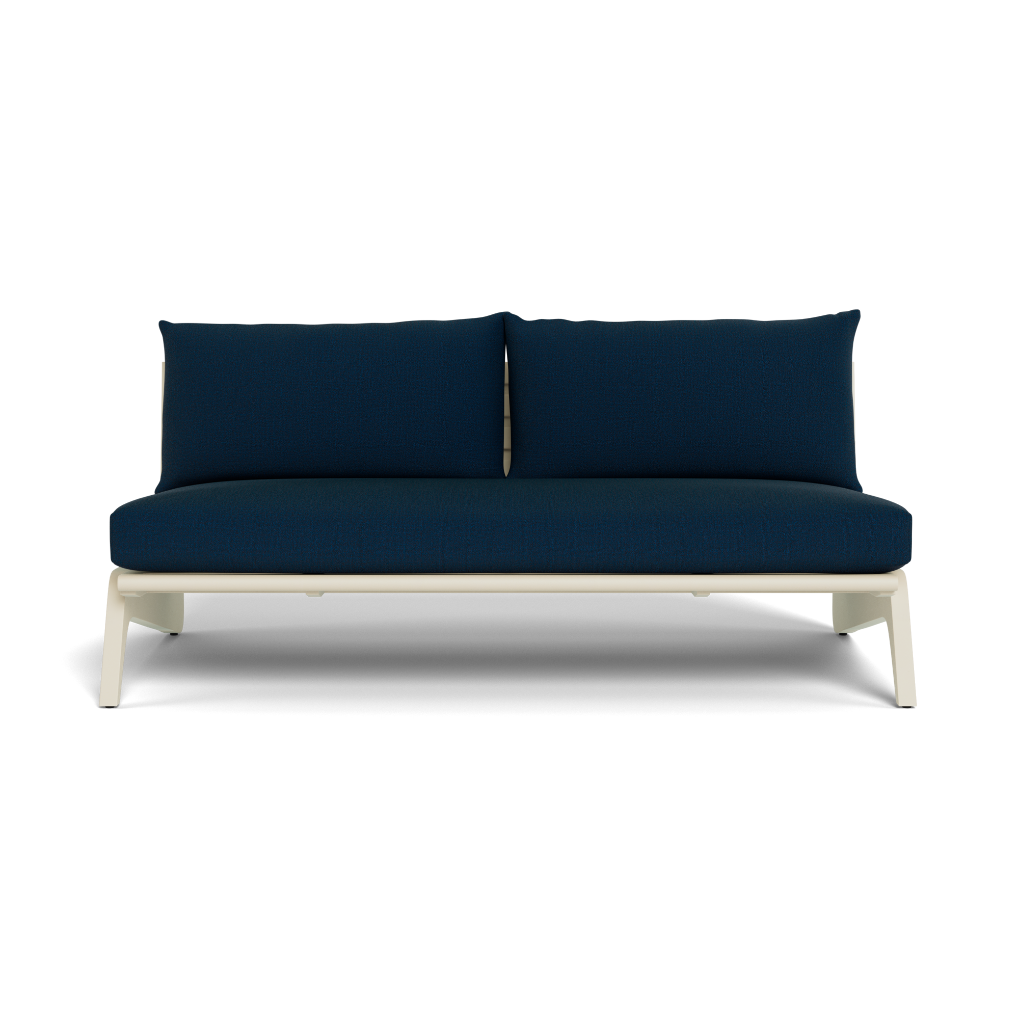 MLB Aluminum 2 Seat Armless Sofa
