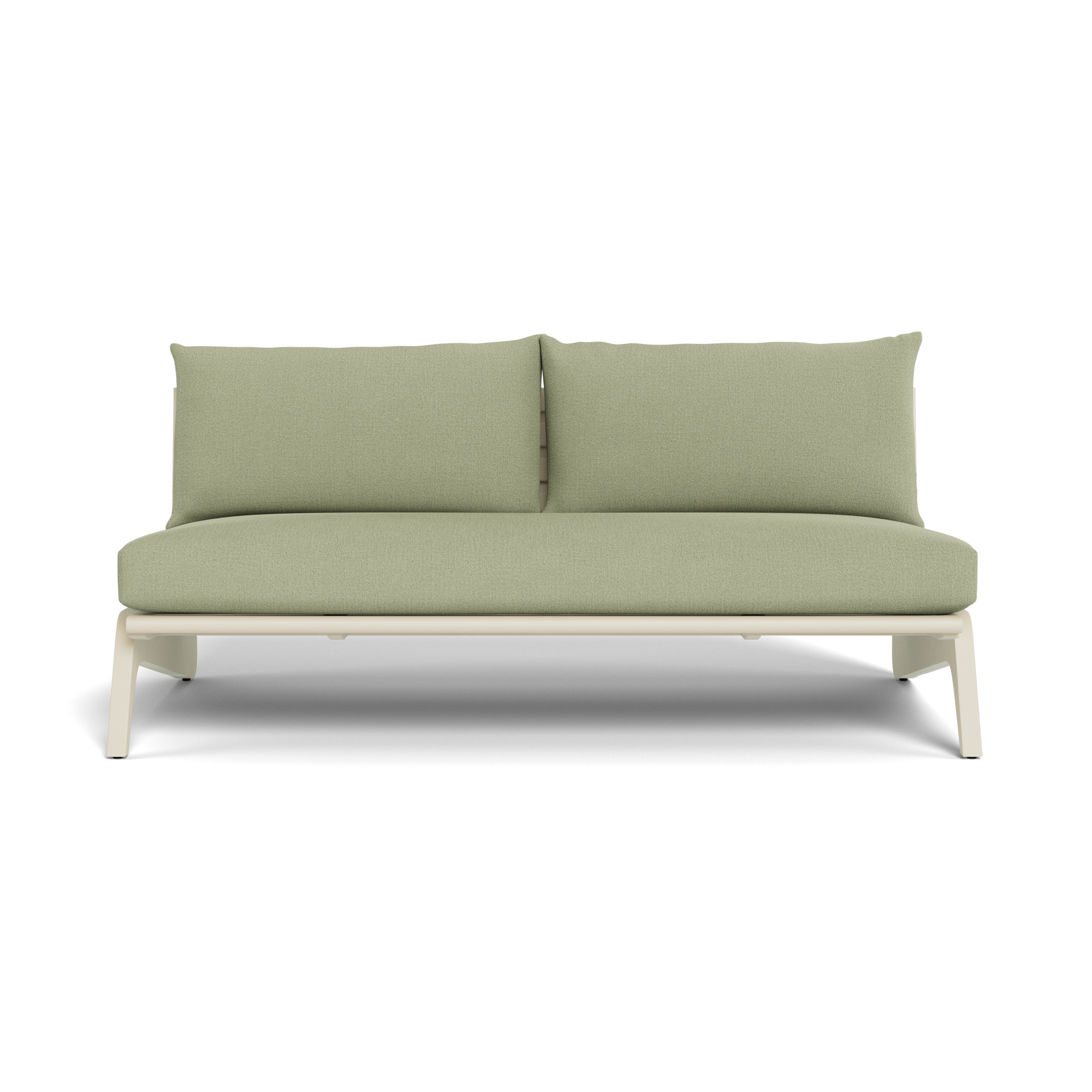MLB Aluminum 2 Seat Armless Sofa
