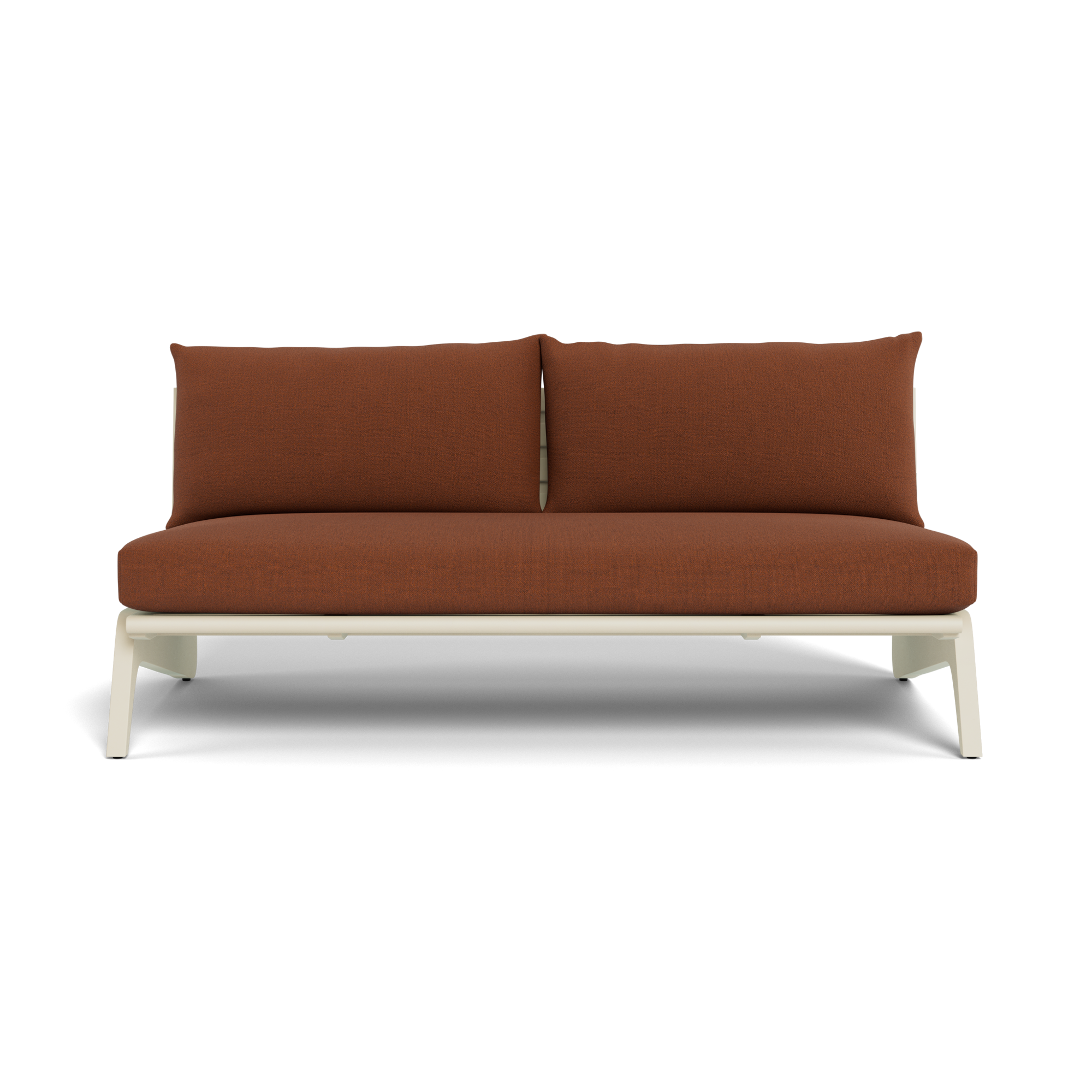 MLB Aluminum 2 Seat Armless Sofa
