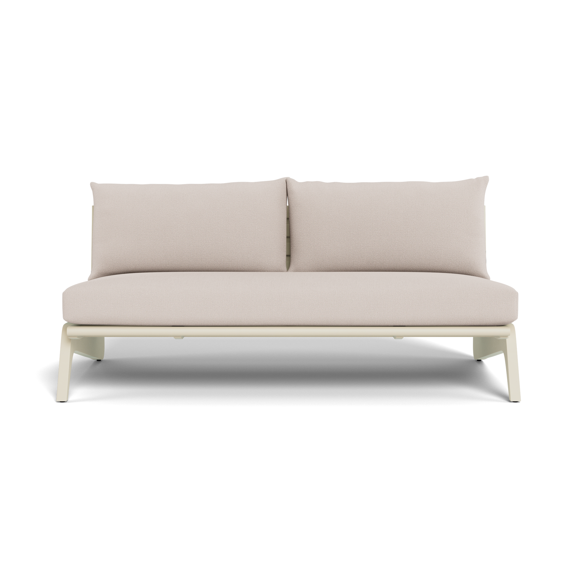 MLB Aluminum 2 Seat Armless Sofa