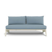 MLB Aluminum 2 Seat Armless Sofa
