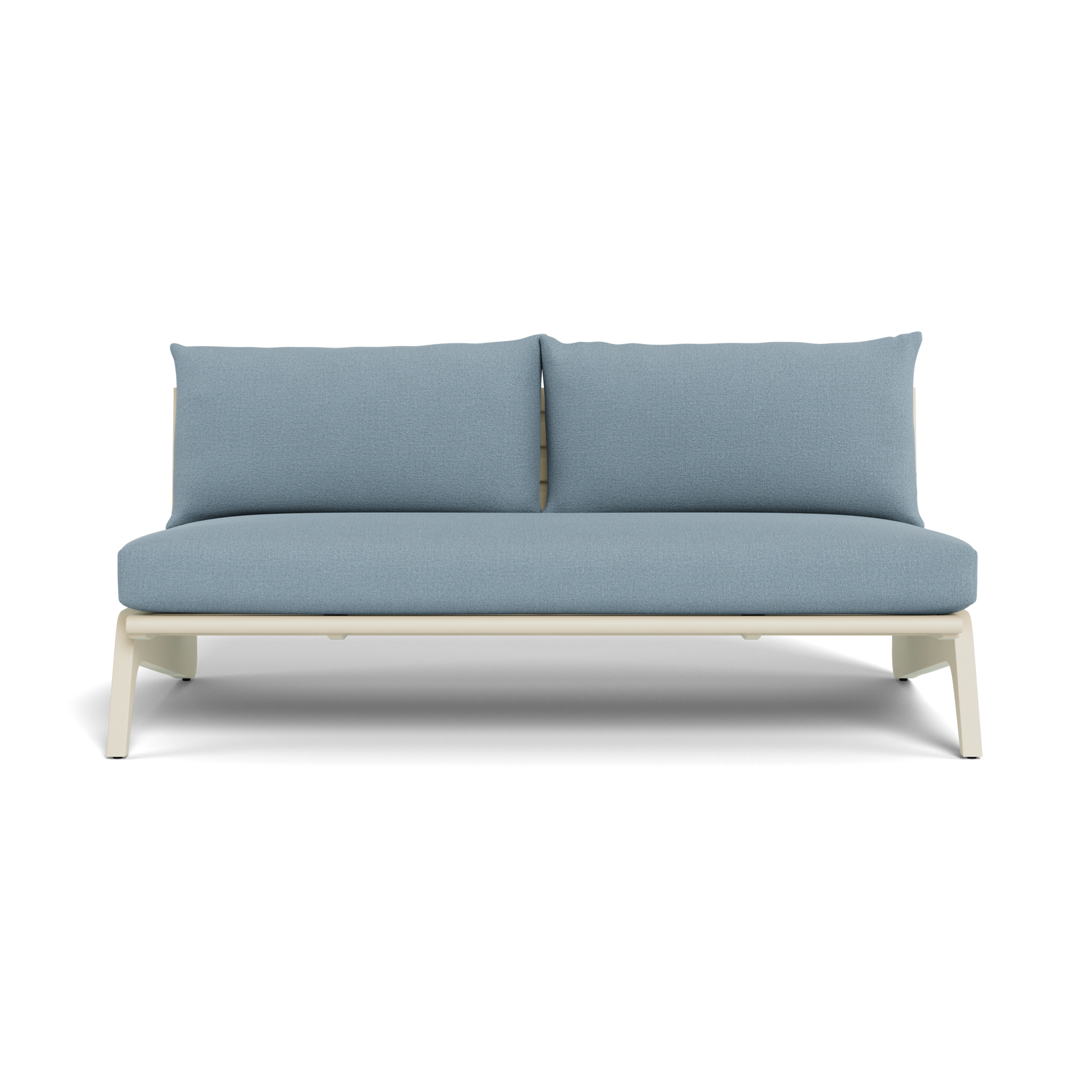 MLB Aluminum 2 Seat Armless Sofa