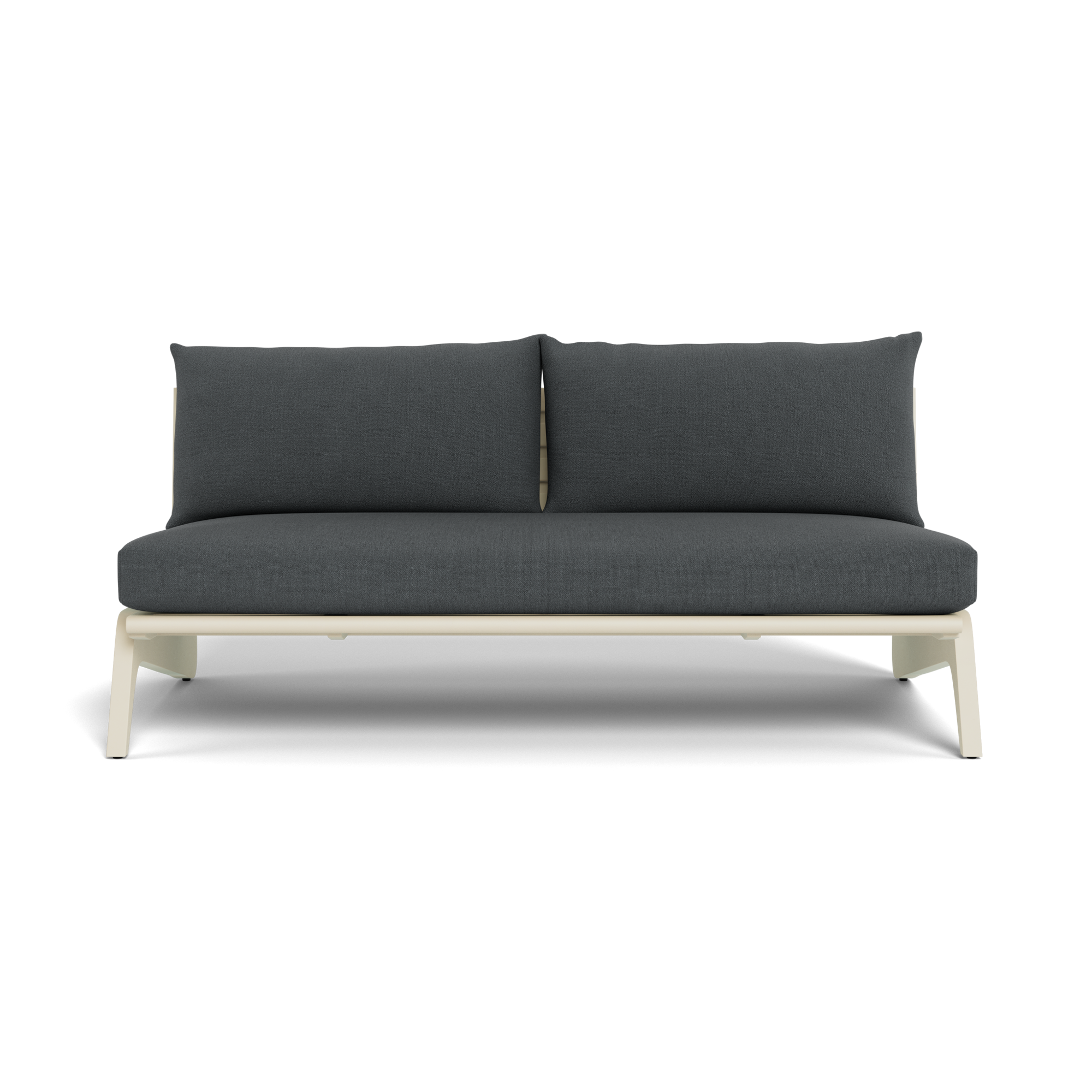 MLB Aluminum 2 Seat Armless Sofa