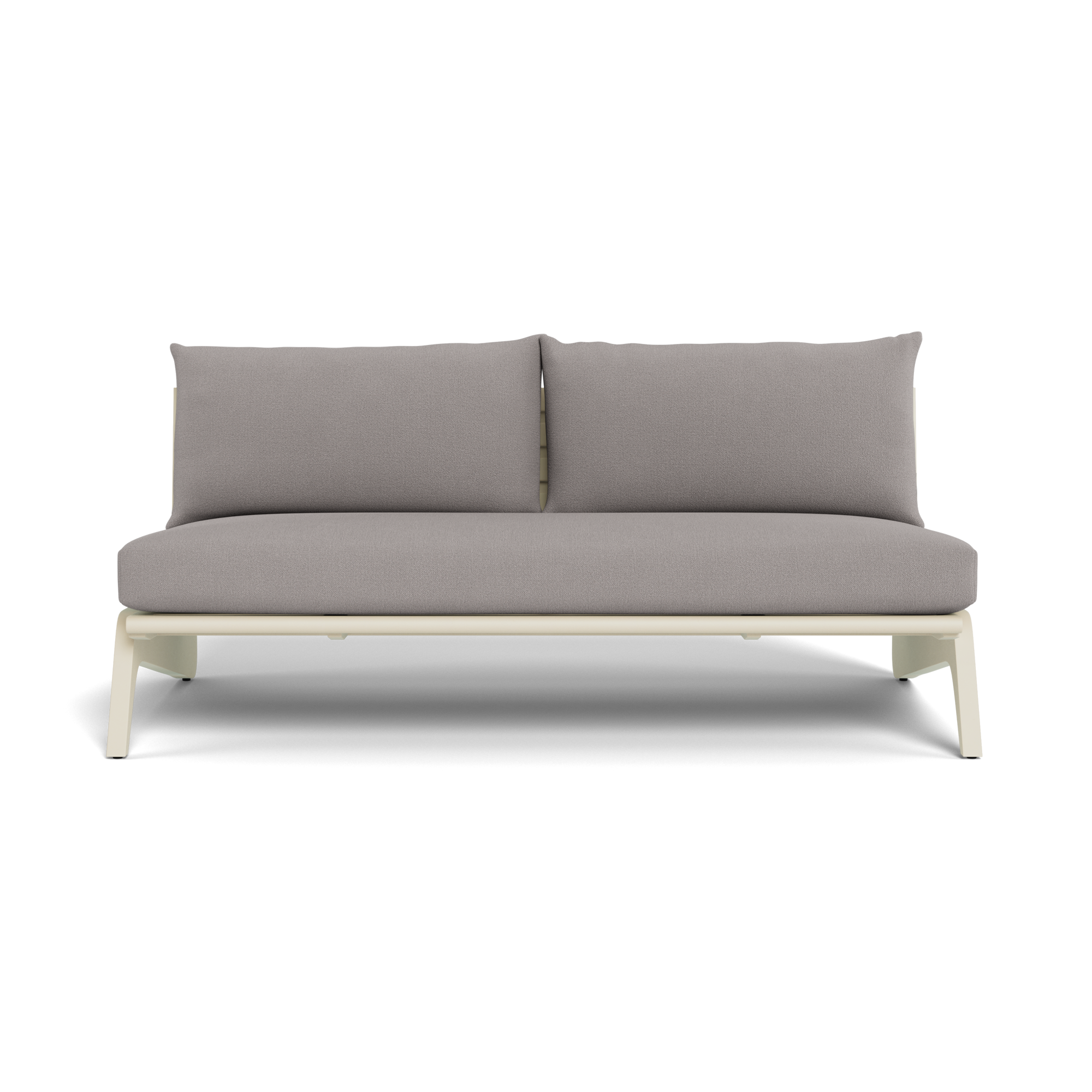 MLB Aluminum 2 Seat Armless Sofa