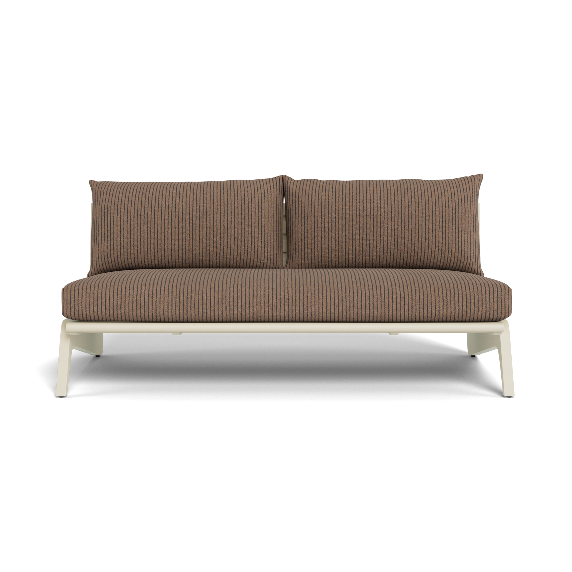 MLB Aluminum 2 Seat Armless Sofa