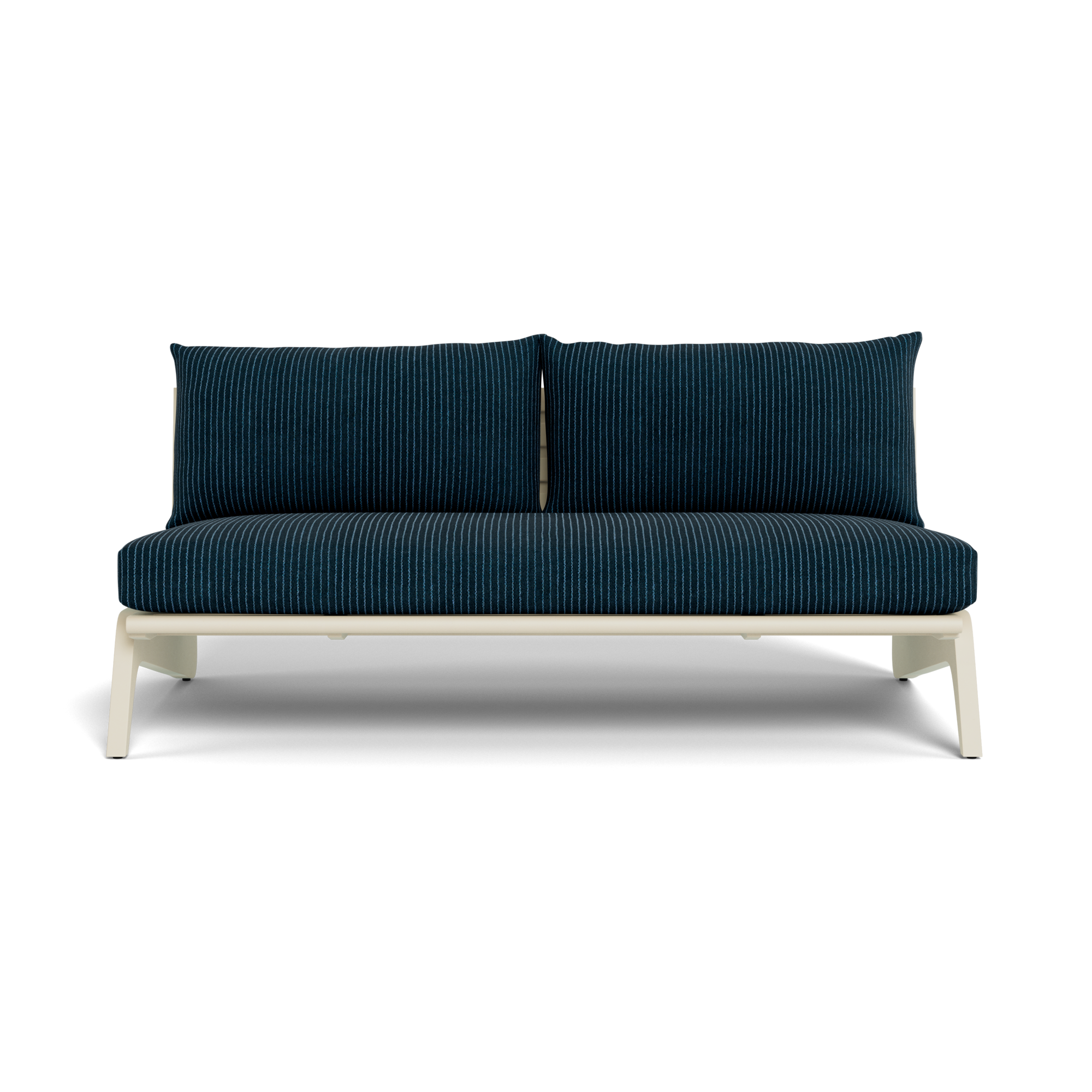 MLB Aluminum 2 Seat Armless Sofa