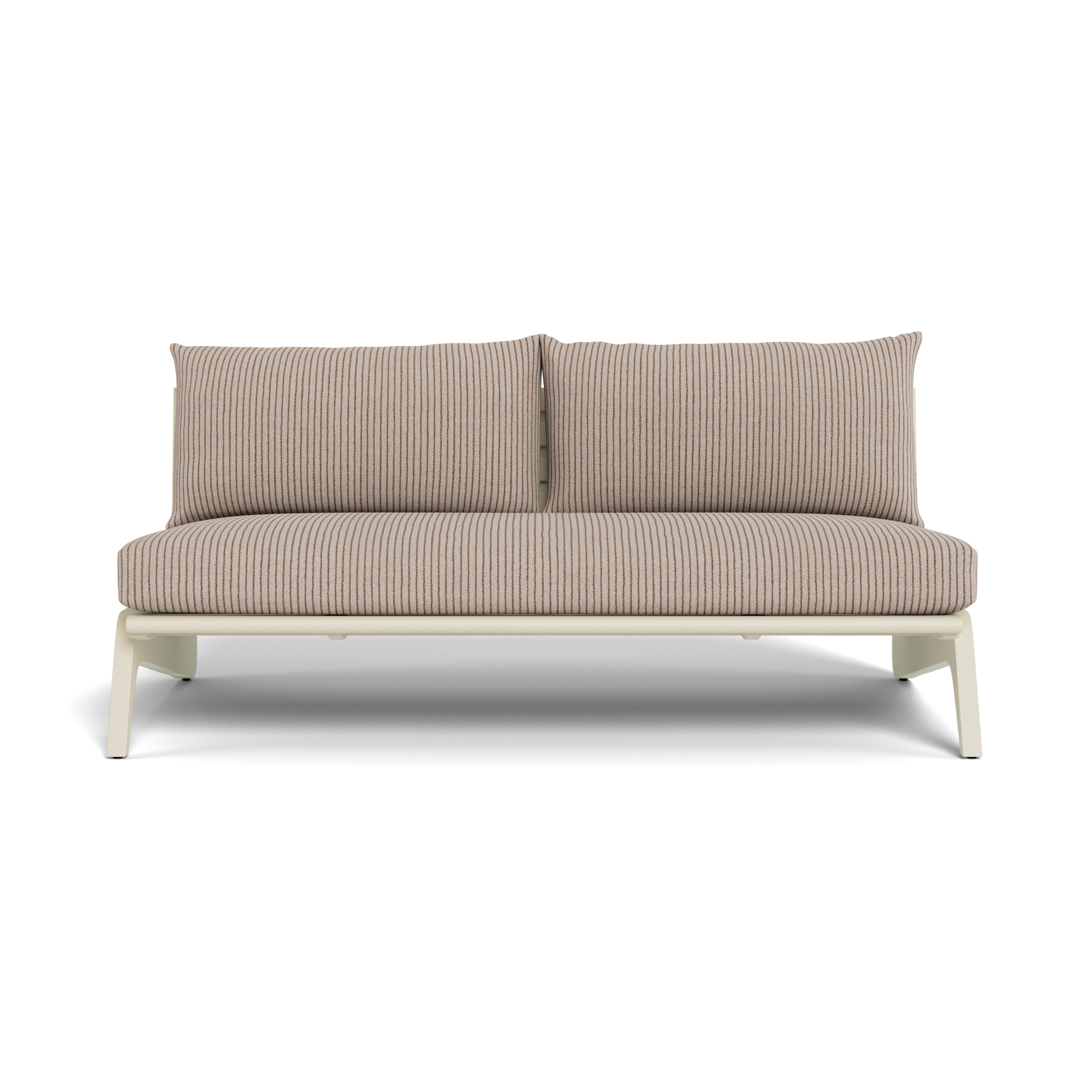 MLB Aluminum 2 Seat Armless Sofa