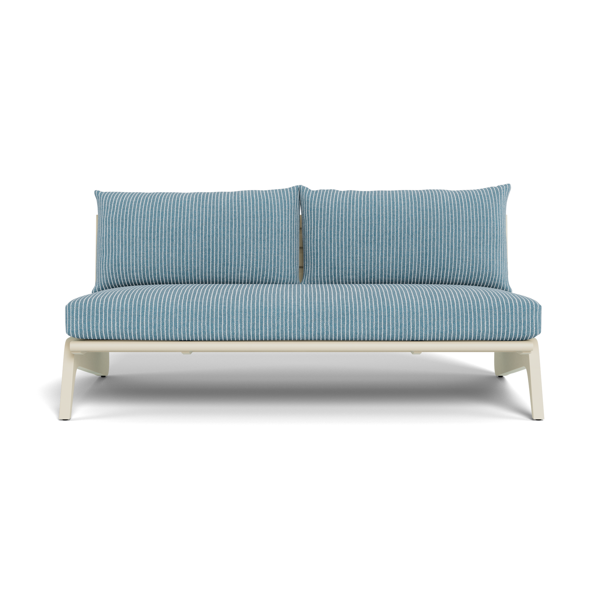 MLB Aluminum 2 Seat Armless Sofa