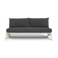 MLB Aluminum 2 Seat Armless Sofa