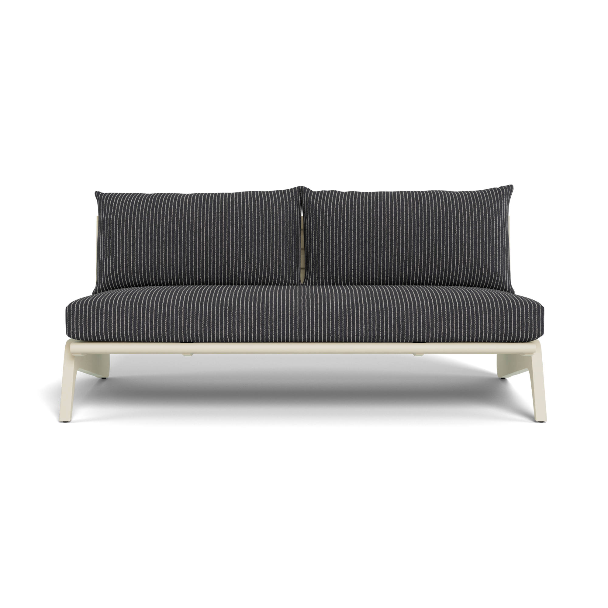 MLB Aluminum 2 Seat Armless Sofa