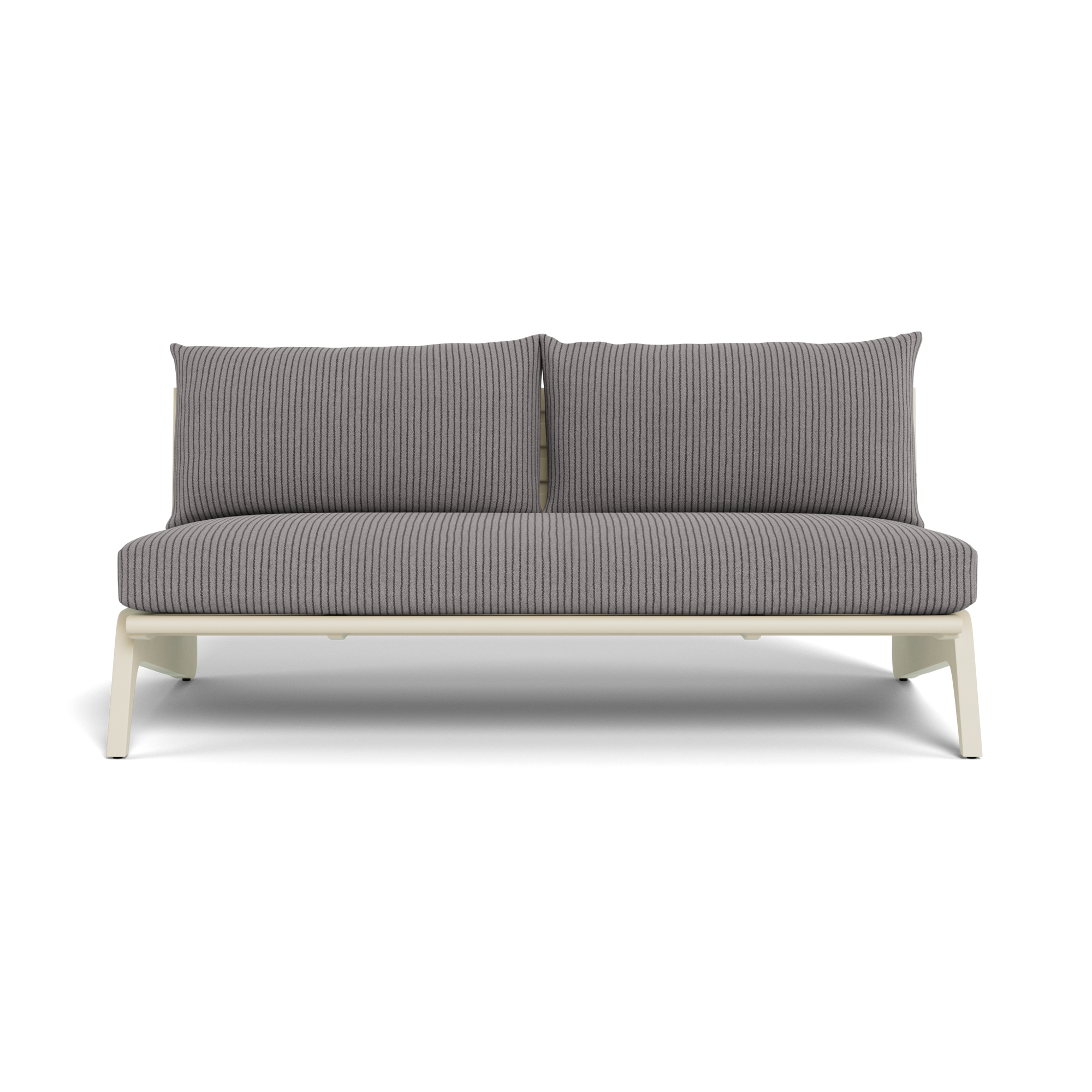 MLB Aluminum 2 Seat Armless Sofa