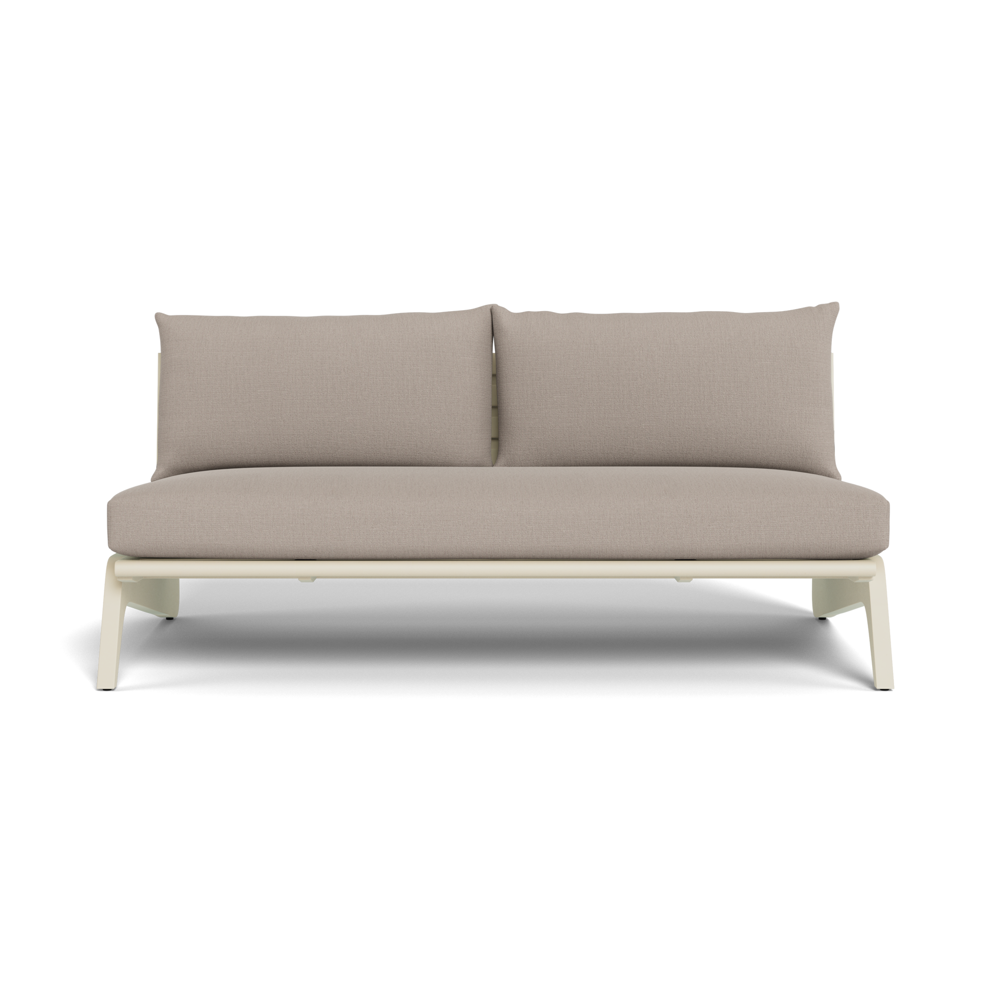 MLB Aluminum 2 Seat Armless Sofa