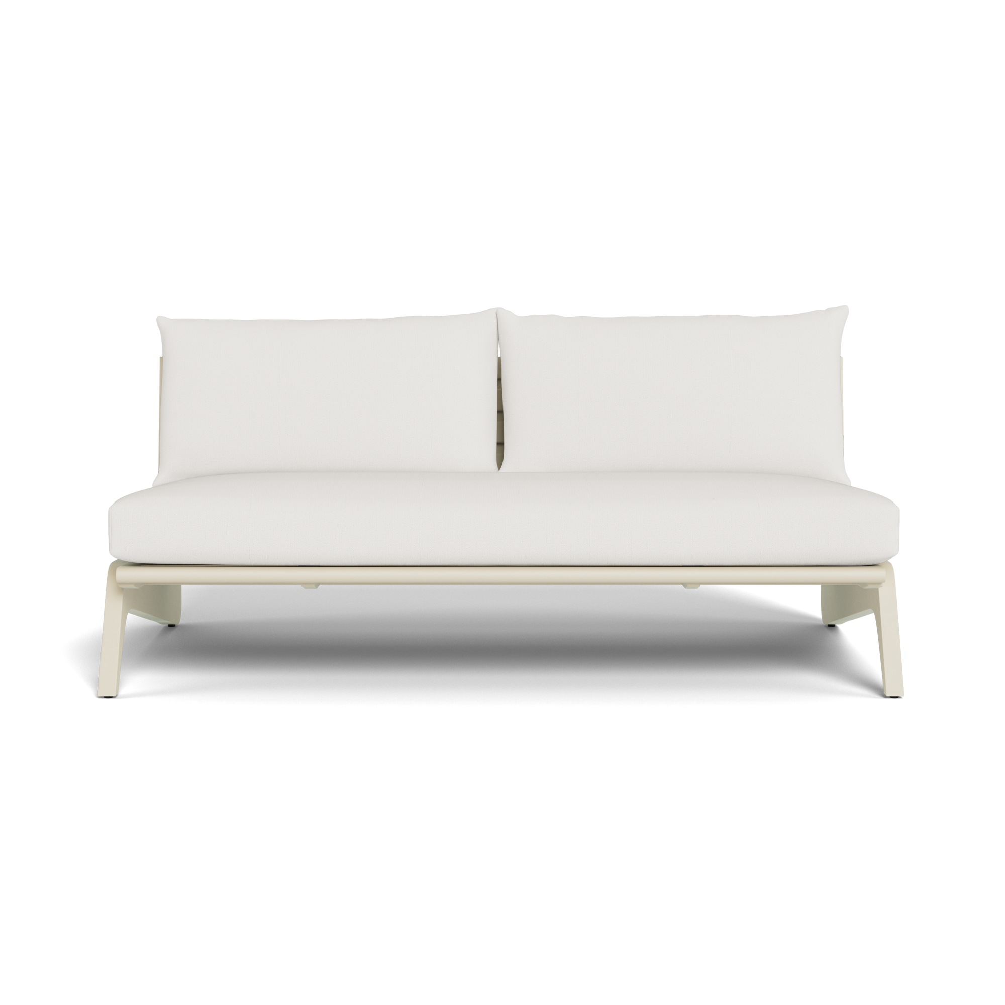 MLB Aluminum 2 Seat Armless Sofa