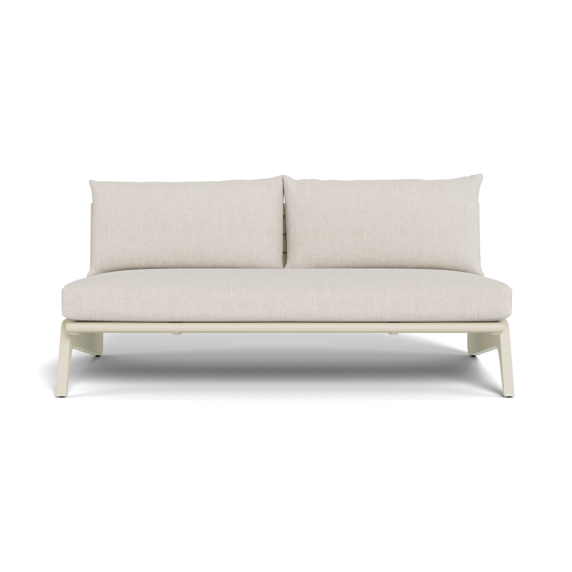 MLB Aluminum 2 Seat Armless Sofa