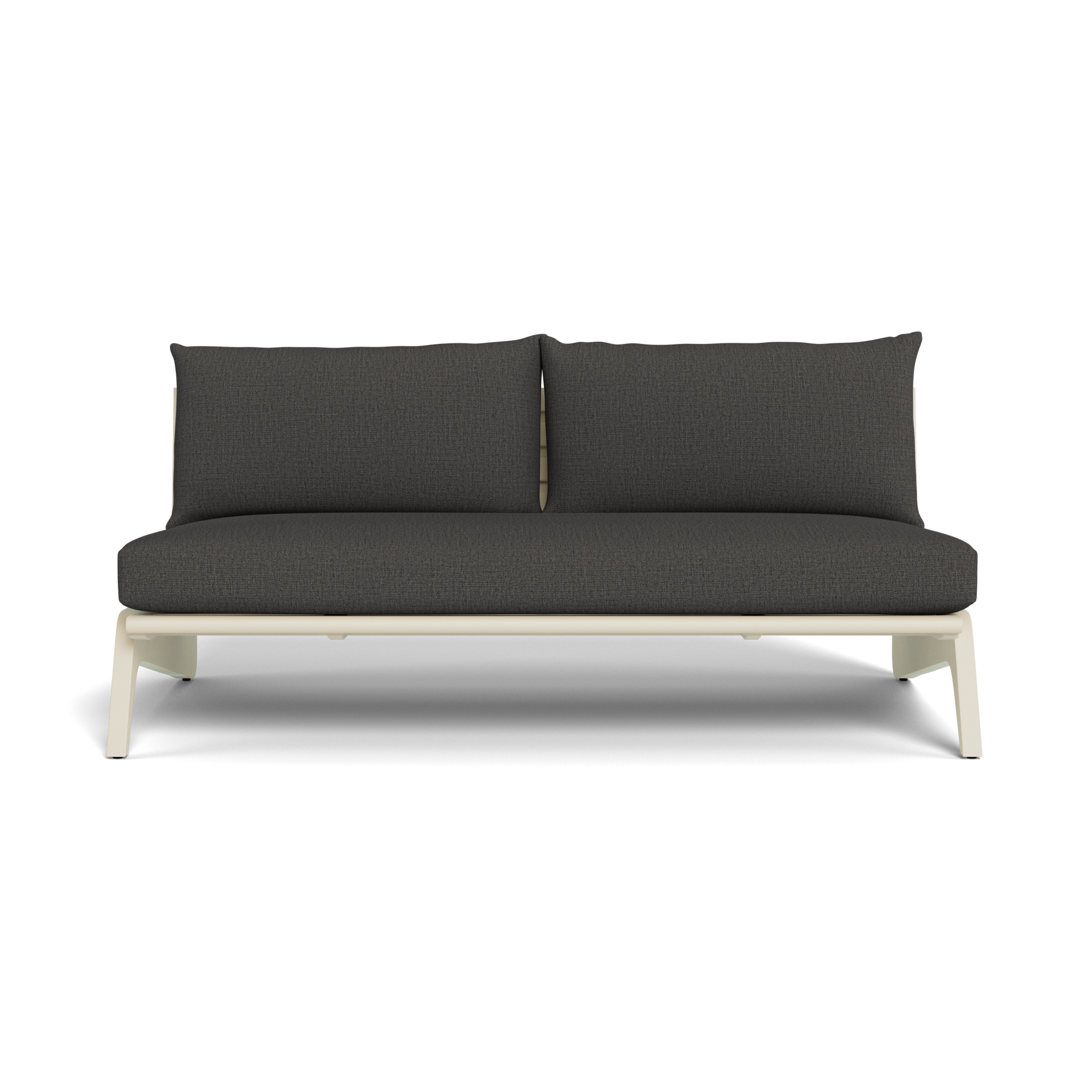 MLB Aluminum 2 Seat Armless Sofa