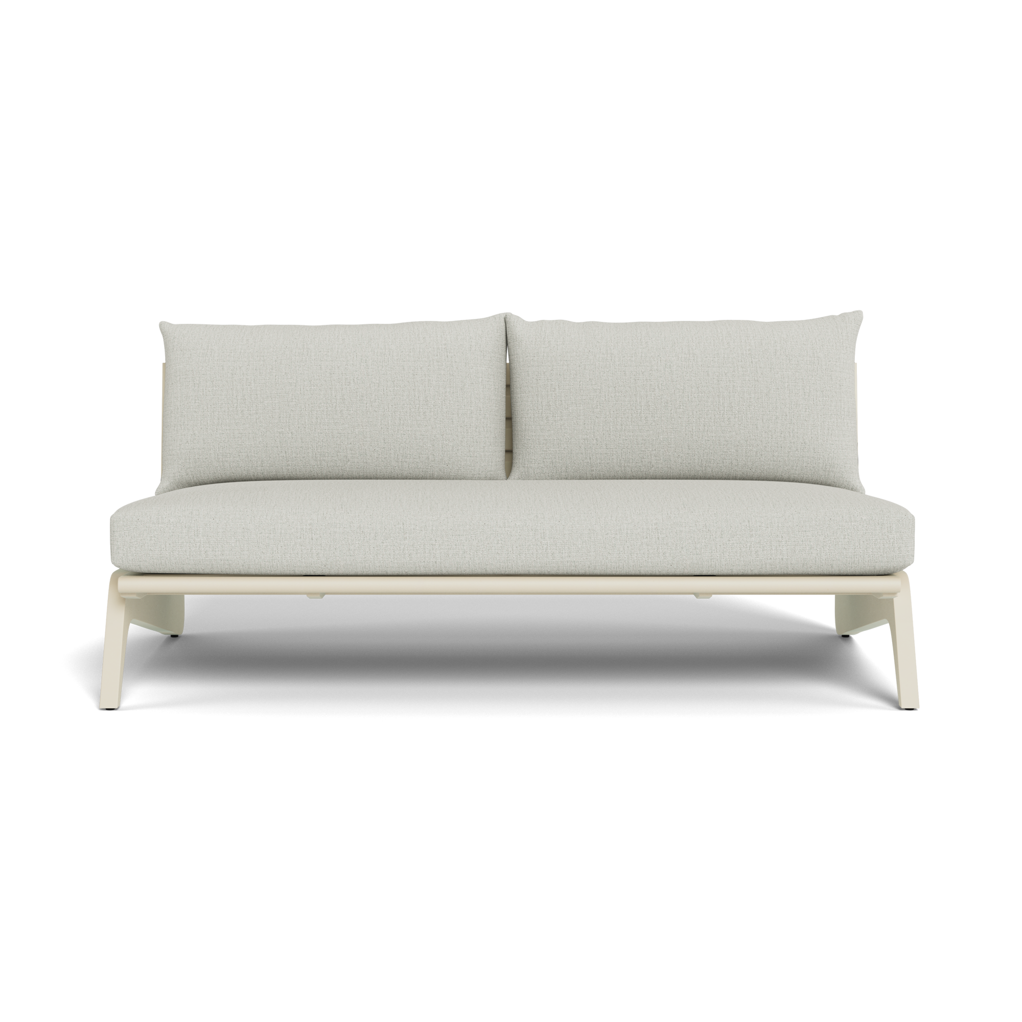 MLB Aluminum 2 Seat Armless Sofa