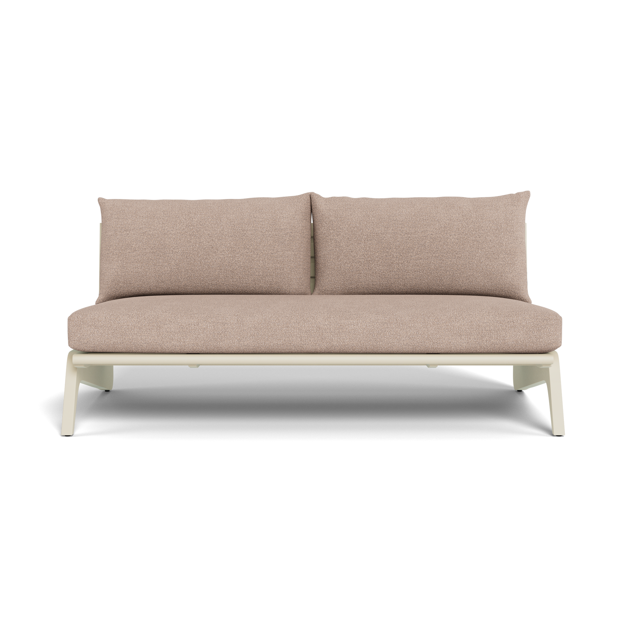 MLB Aluminum 2 Seat Armless Sofa