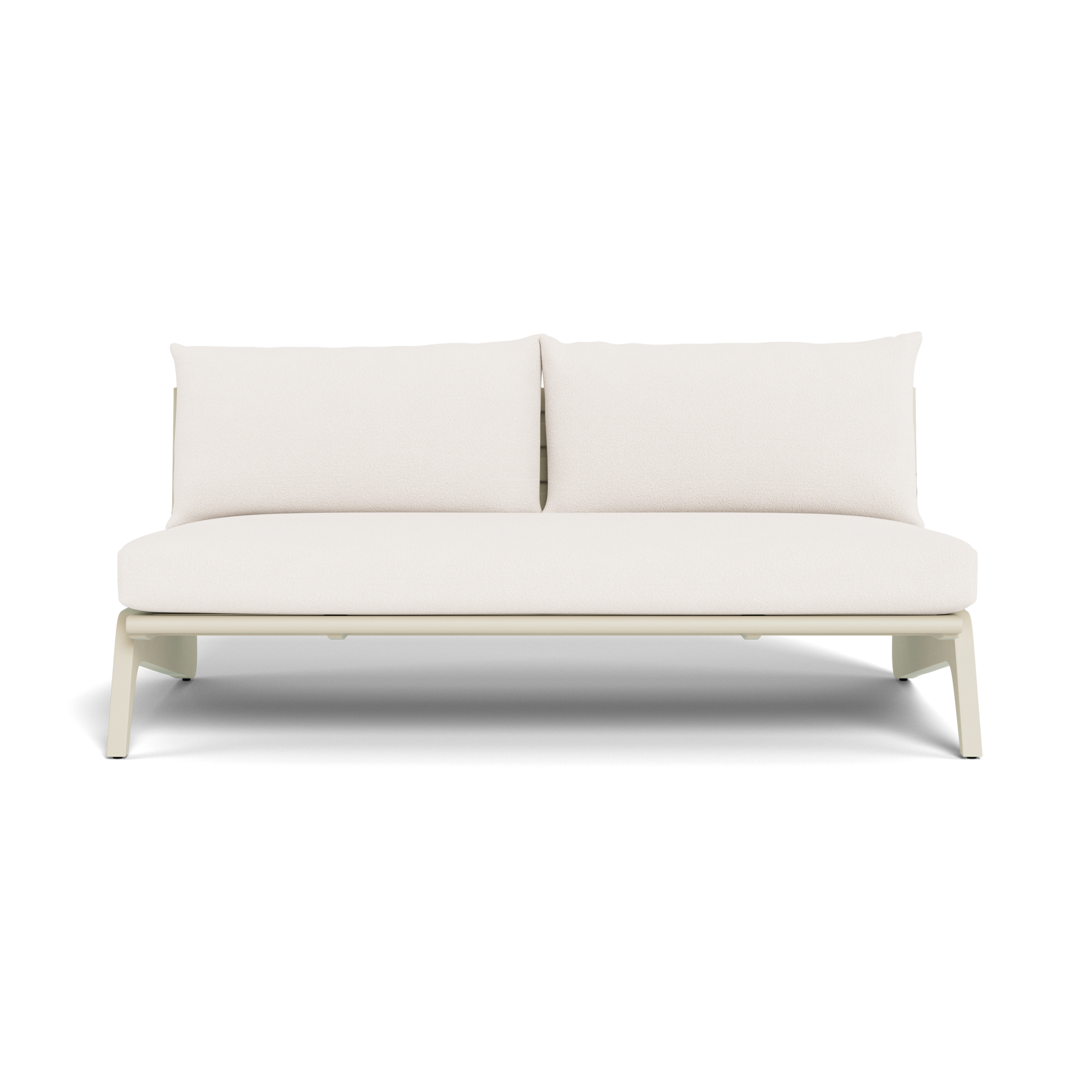 MLB Aluminum 2 Seat Armless Sofa