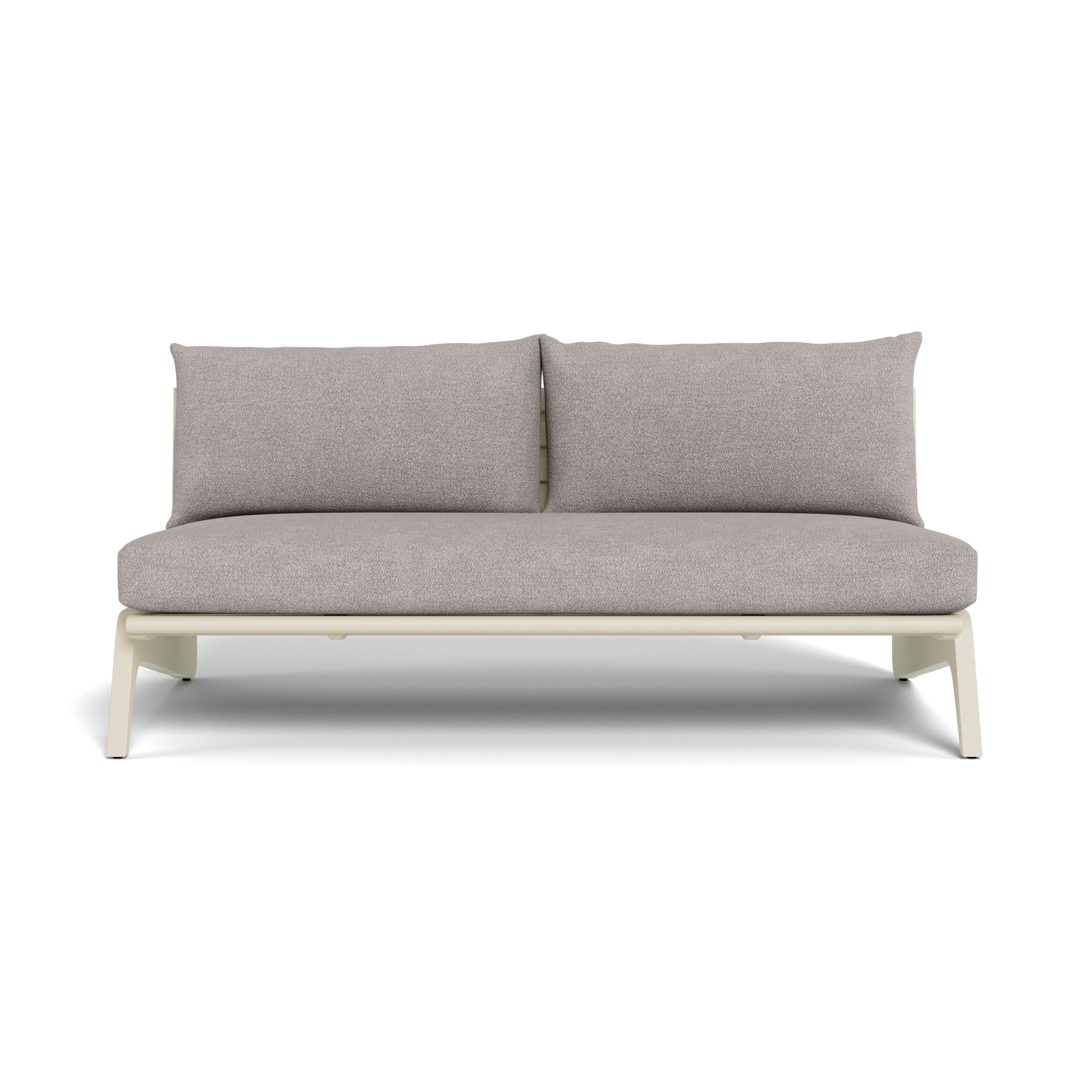 MLB Aluminum 2 Seat Armless Sofa