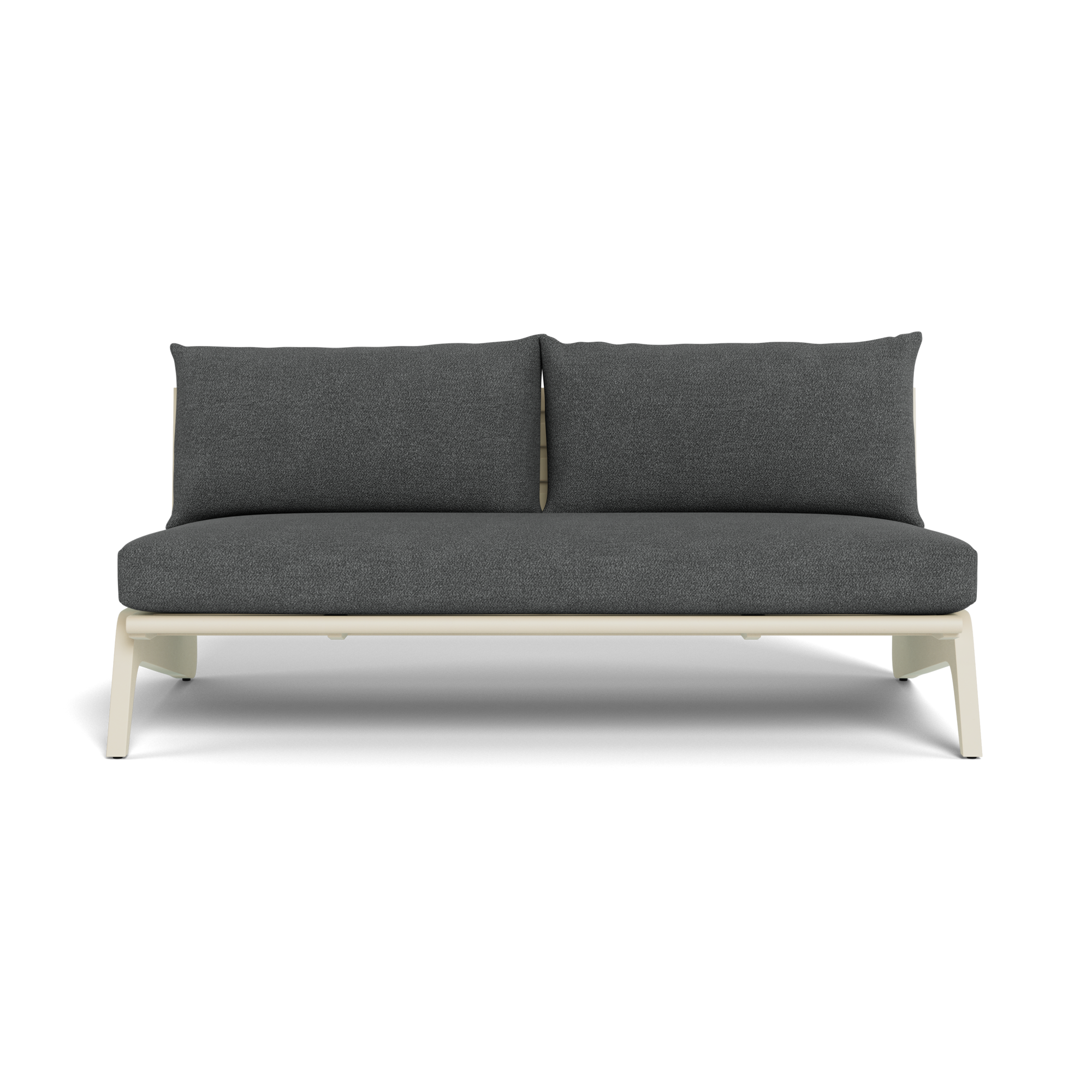 MLB Aluminum 2 Seat Armless Sofa