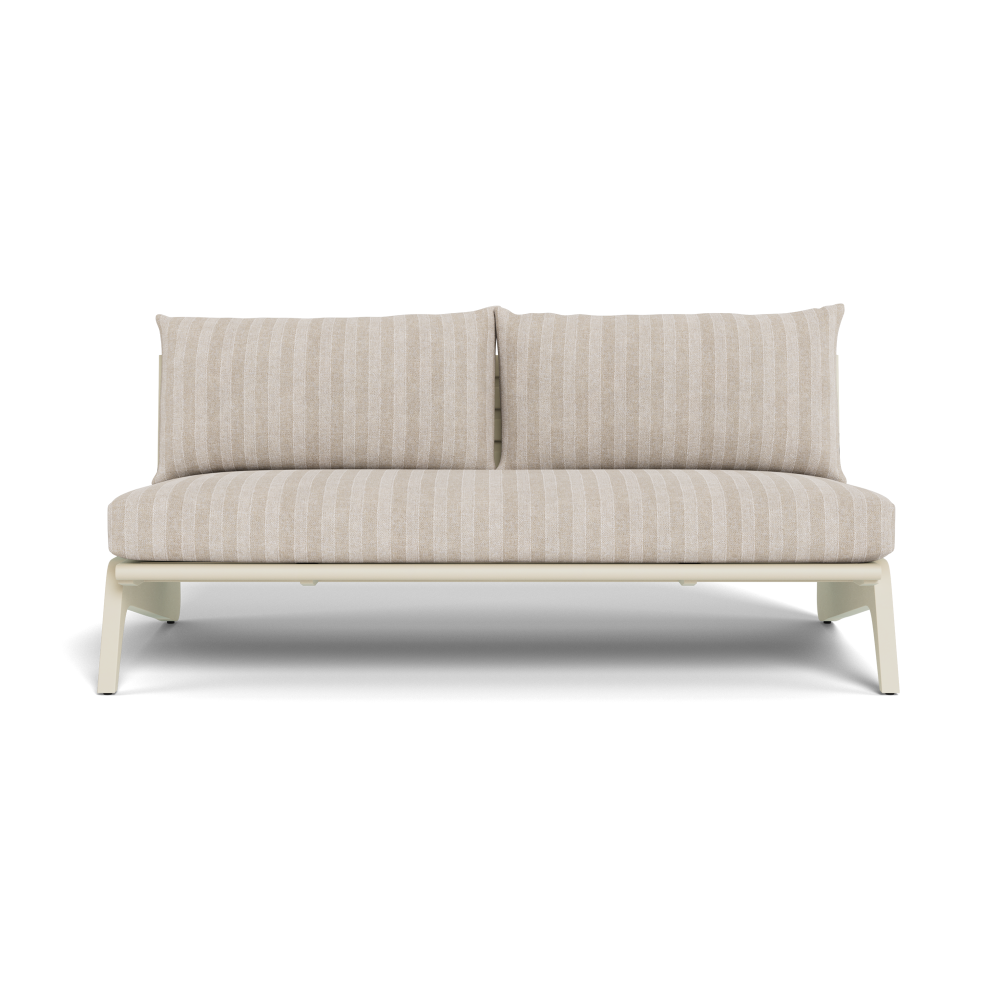 MLB Aluminum 2 Seat Armless Sofa