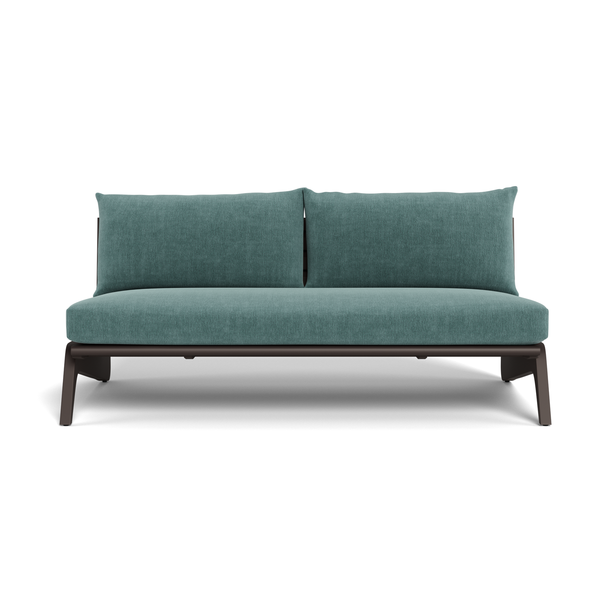 MLB Aluminum 2 Seat Armless Sofa