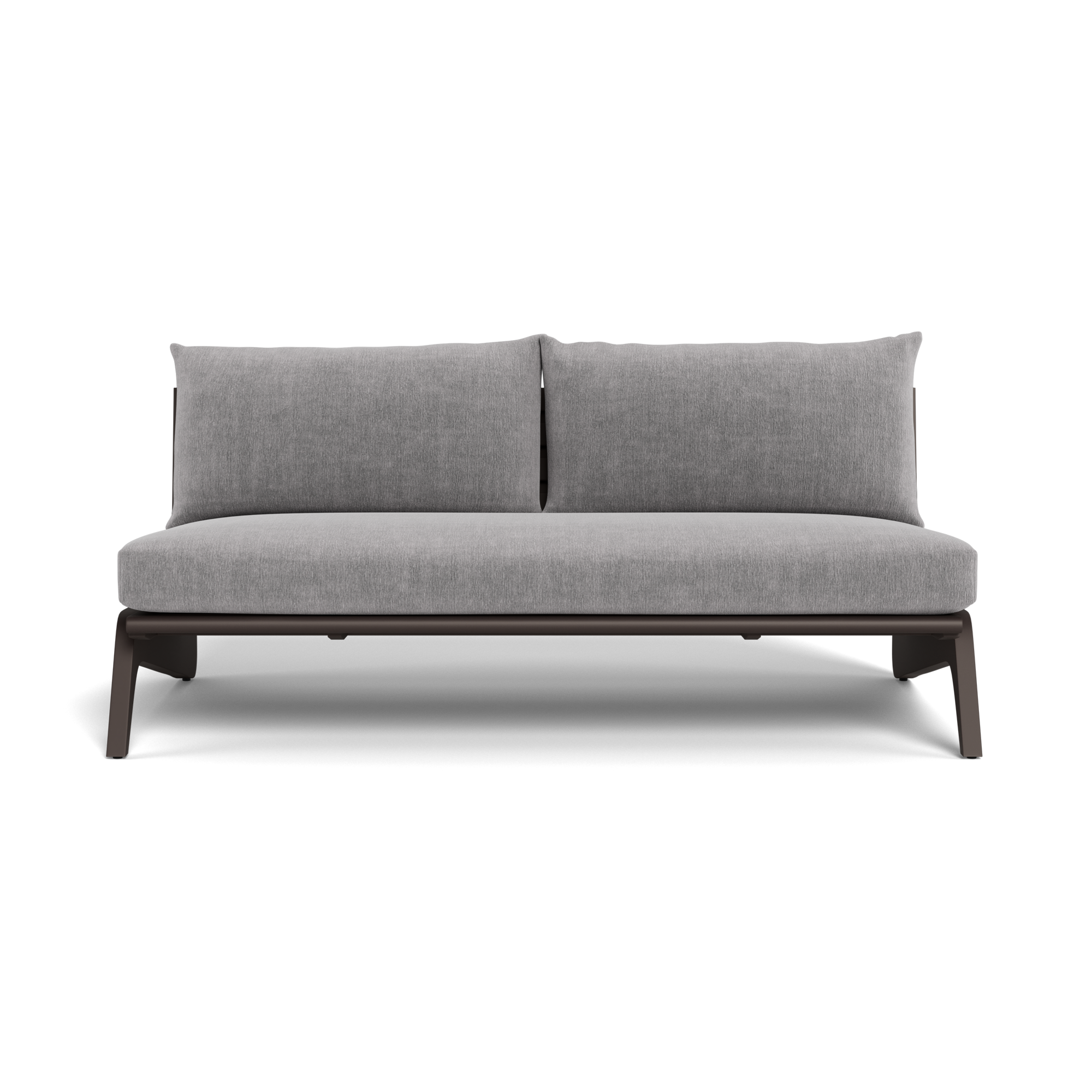 MLB Aluminum 2 Seat Armless Sofa