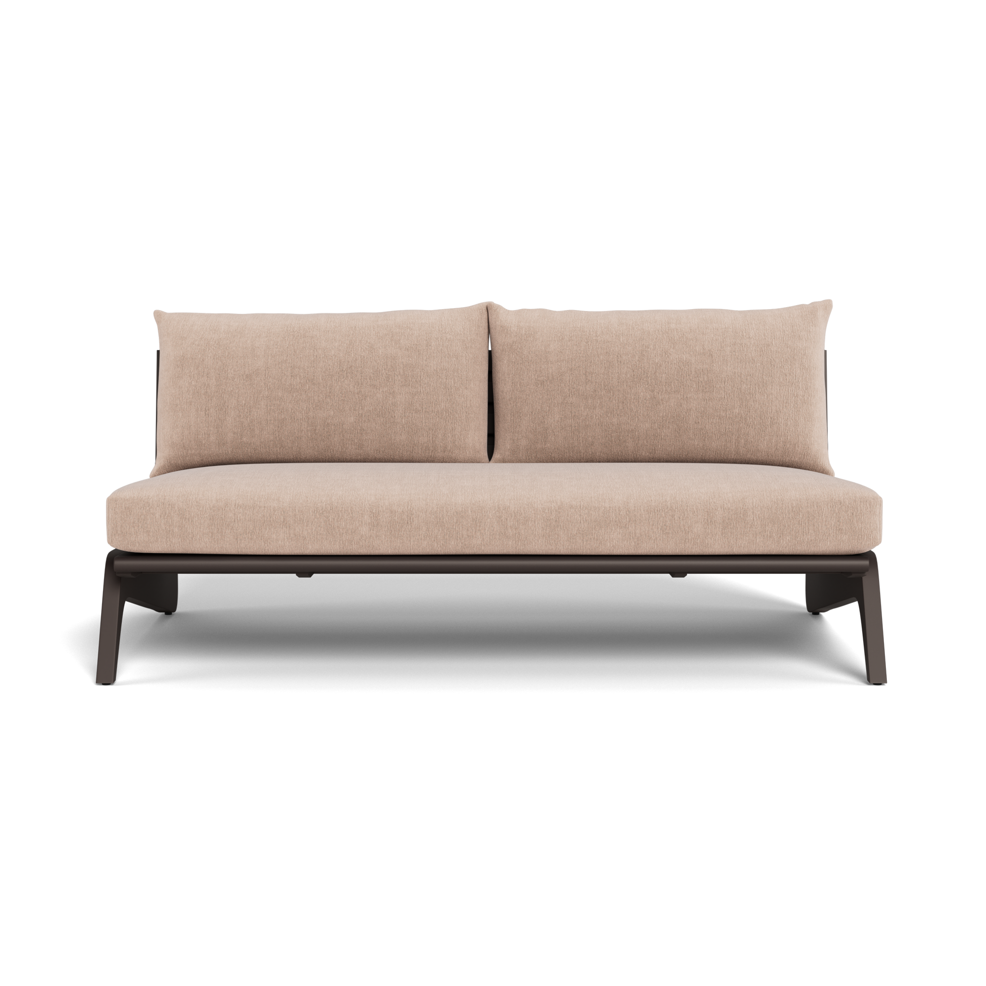 MLB Aluminum 2 Seat Armless Sofa