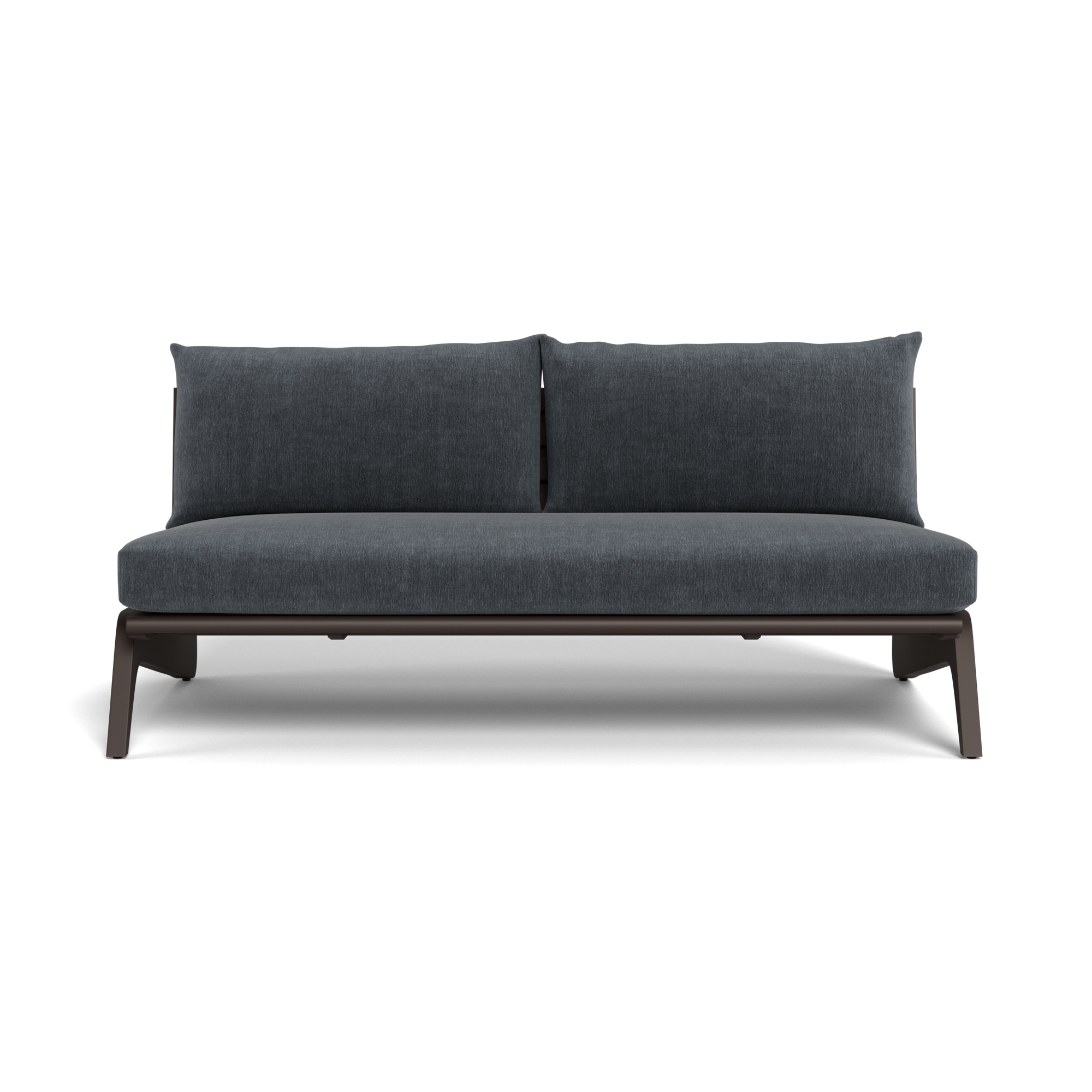 MLB Aluminum 2 Seat Armless Sofa