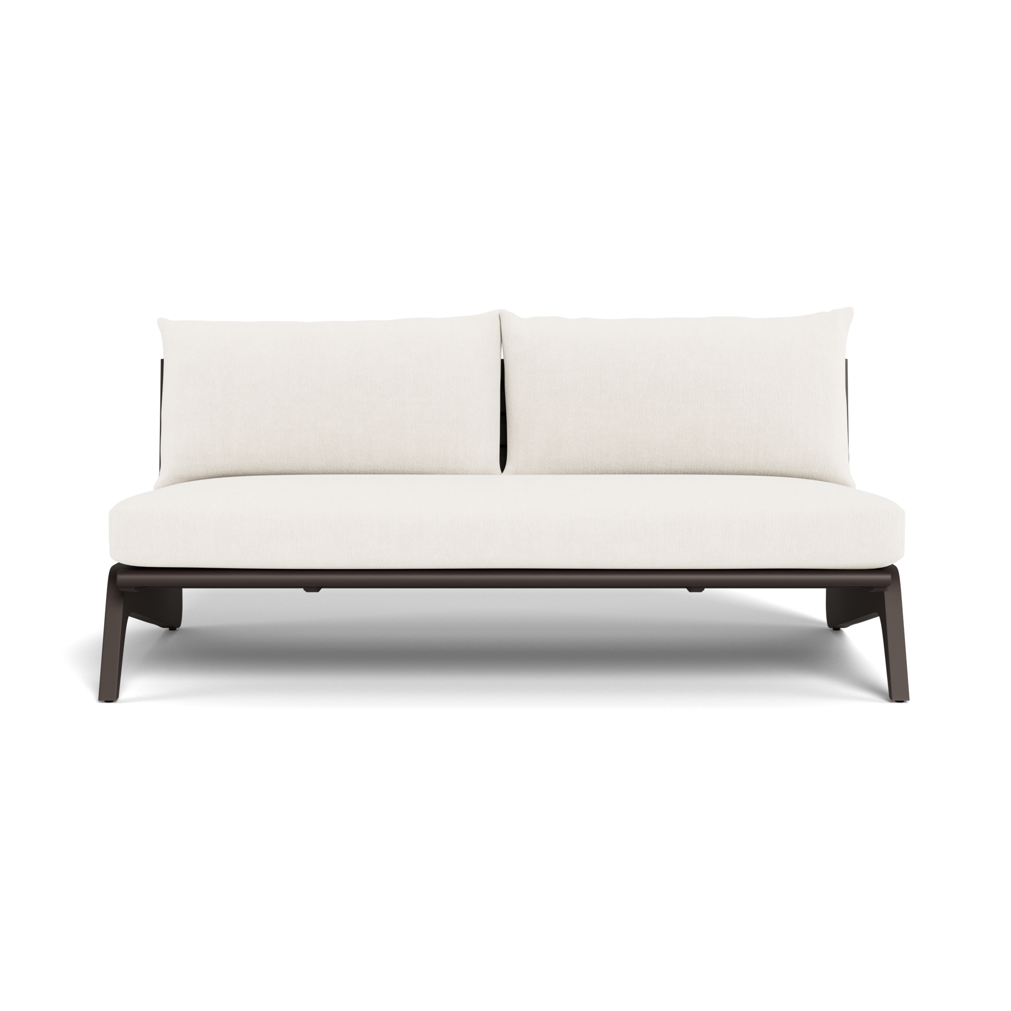 MLB Aluminum 2 Seat Armless Sofa