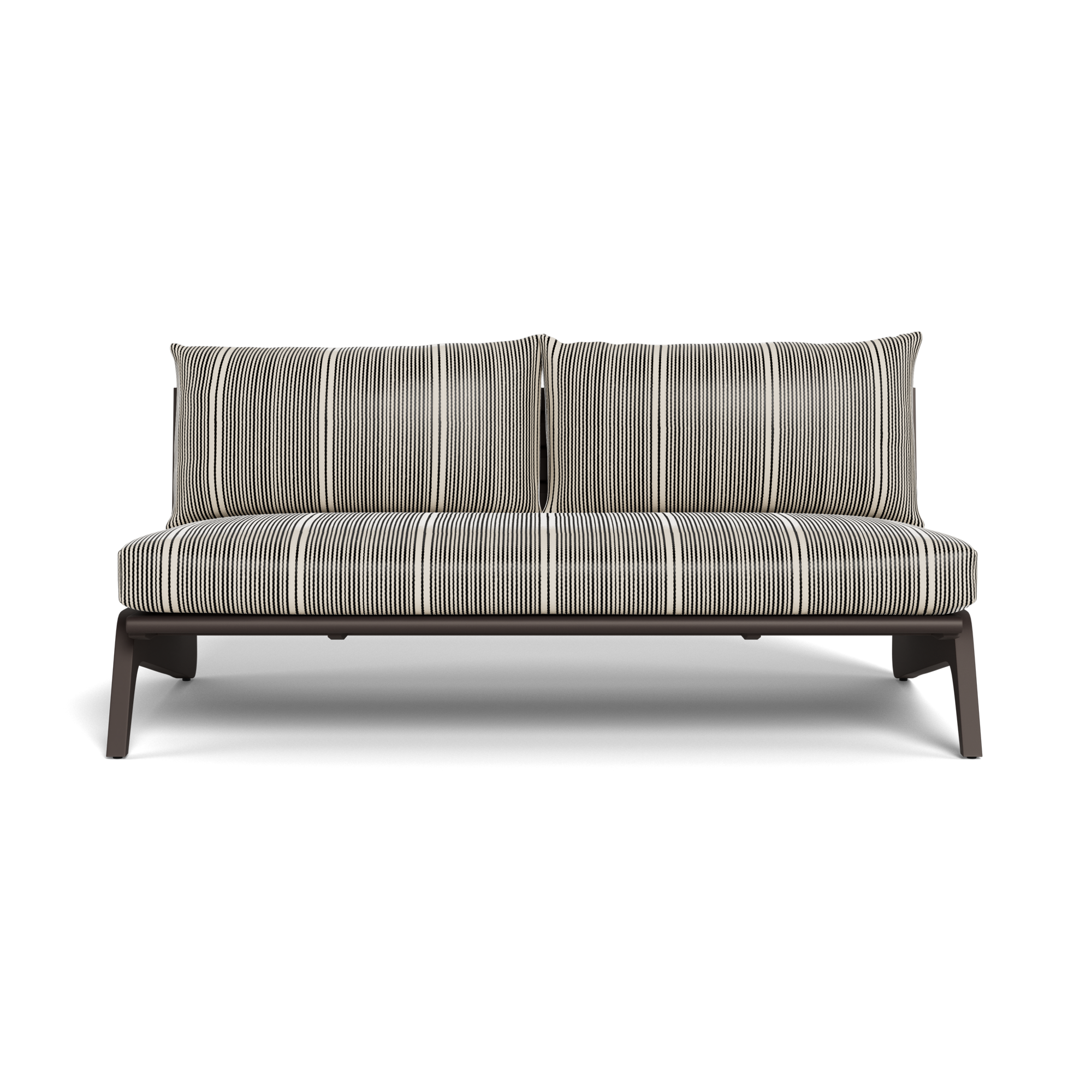 MLB Aluminum 2 Seat Armless Sofa