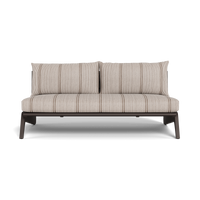 MLB Aluminum 2 Seat Armless Sofa