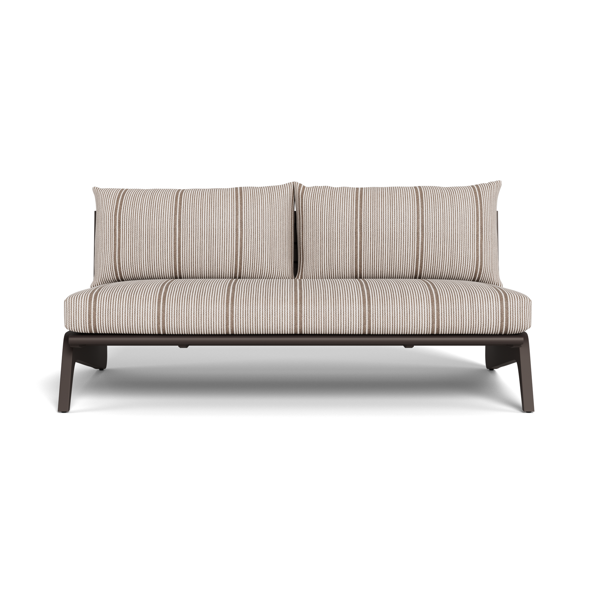 MLB Aluminum 2 Seat Armless Sofa