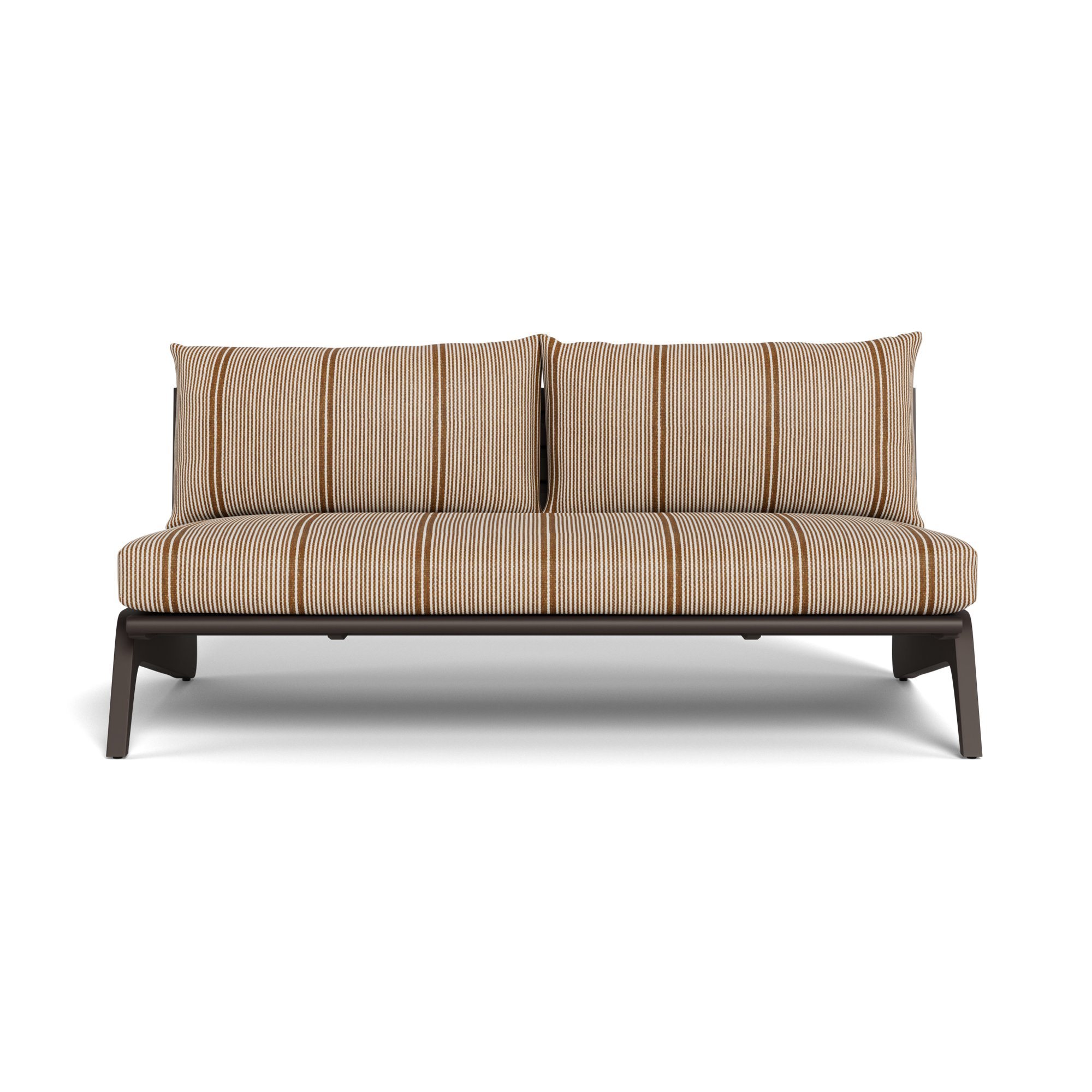 MLB Aluminum 2 Seat Armless Sofa