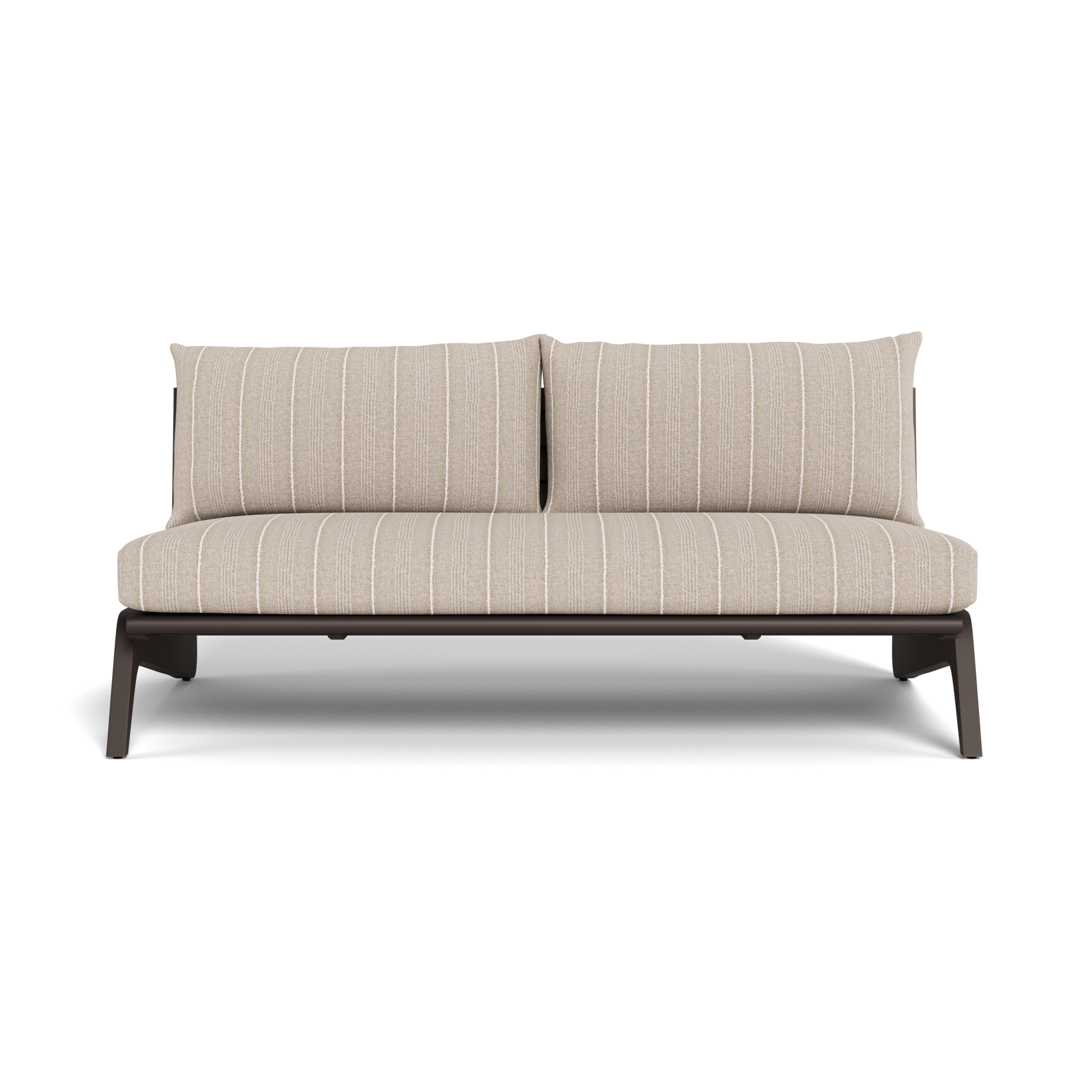 MLB Aluminum 2 Seat Armless Sofa