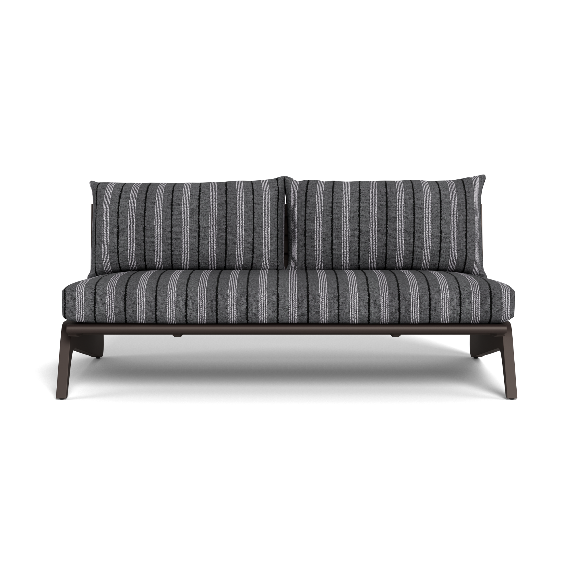 MLB Aluminum 2 Seat Armless Sofa