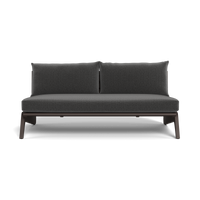 MLB Aluminum 2 Seat Armless Sofa