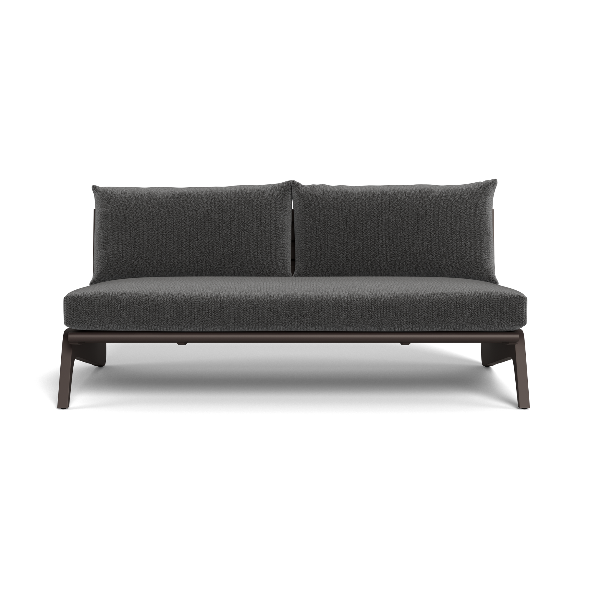 MLB Aluminum 2 Seat Armless Sofa